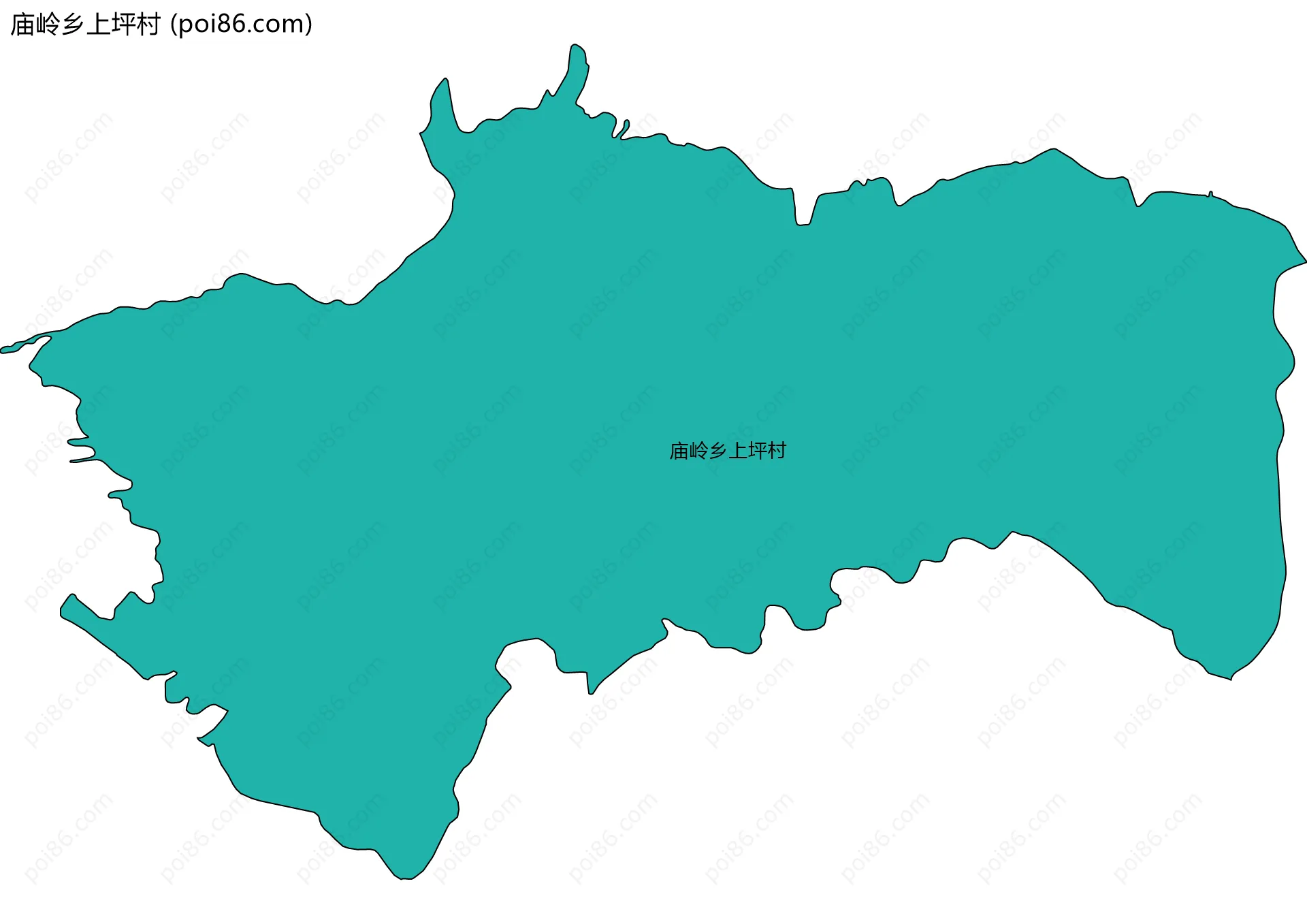 庙岭乡上坪村边界地图