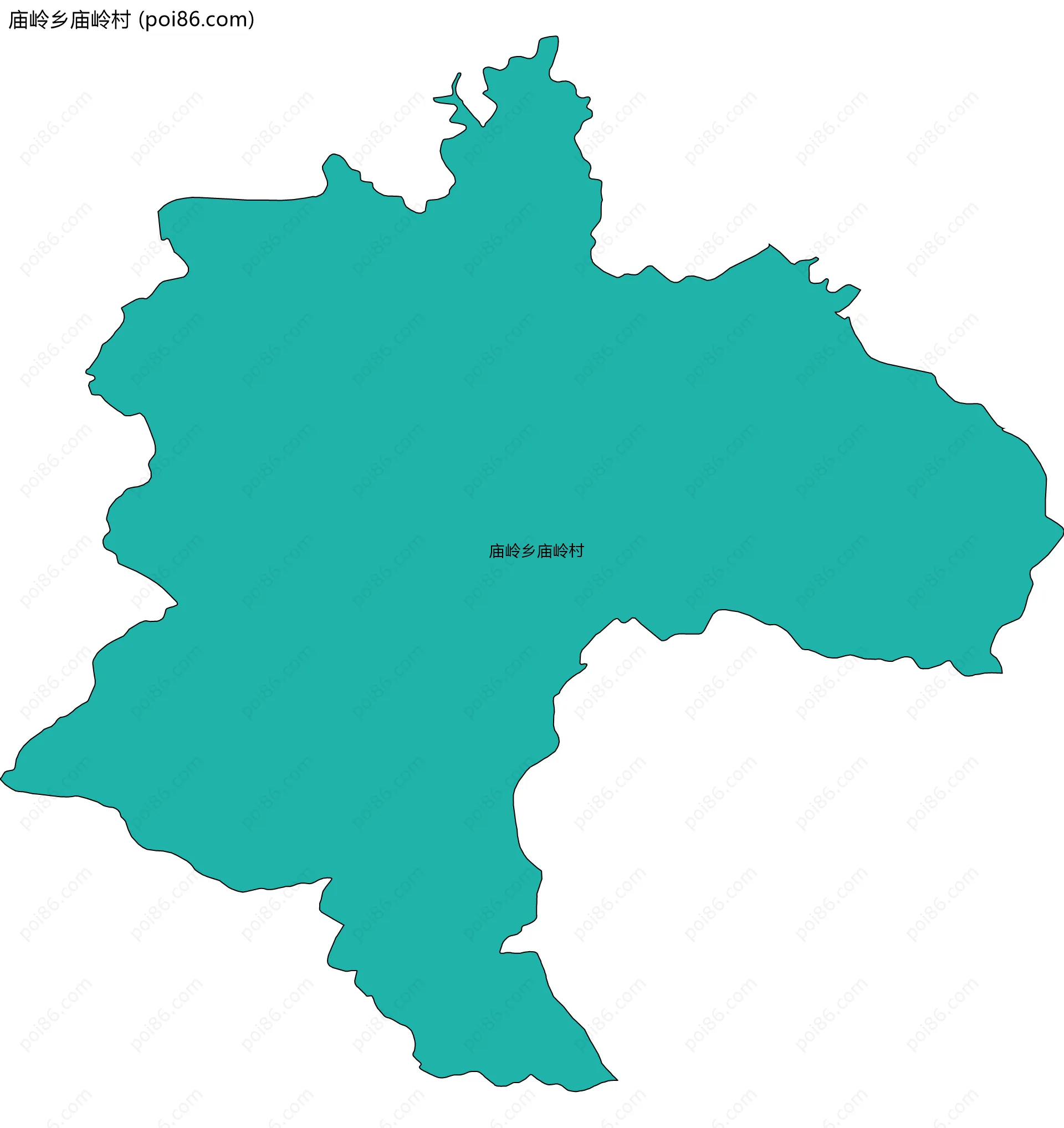 庙岭乡庙岭村边界地图