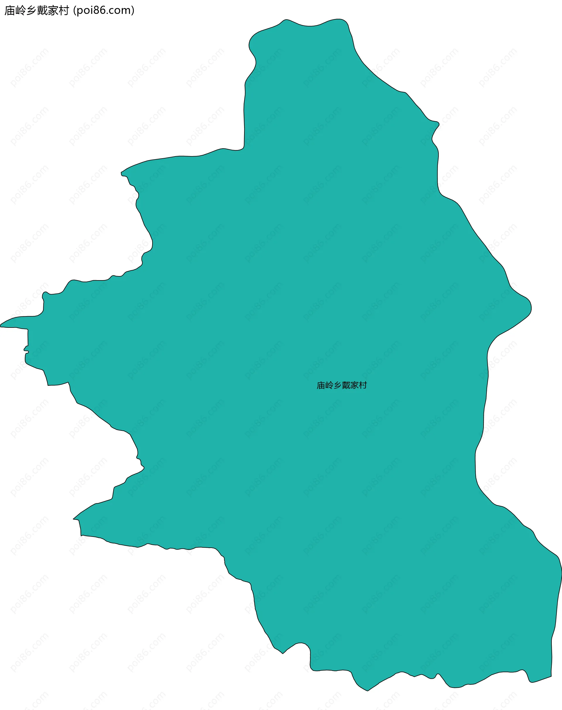 庙岭乡戴家村边界地图