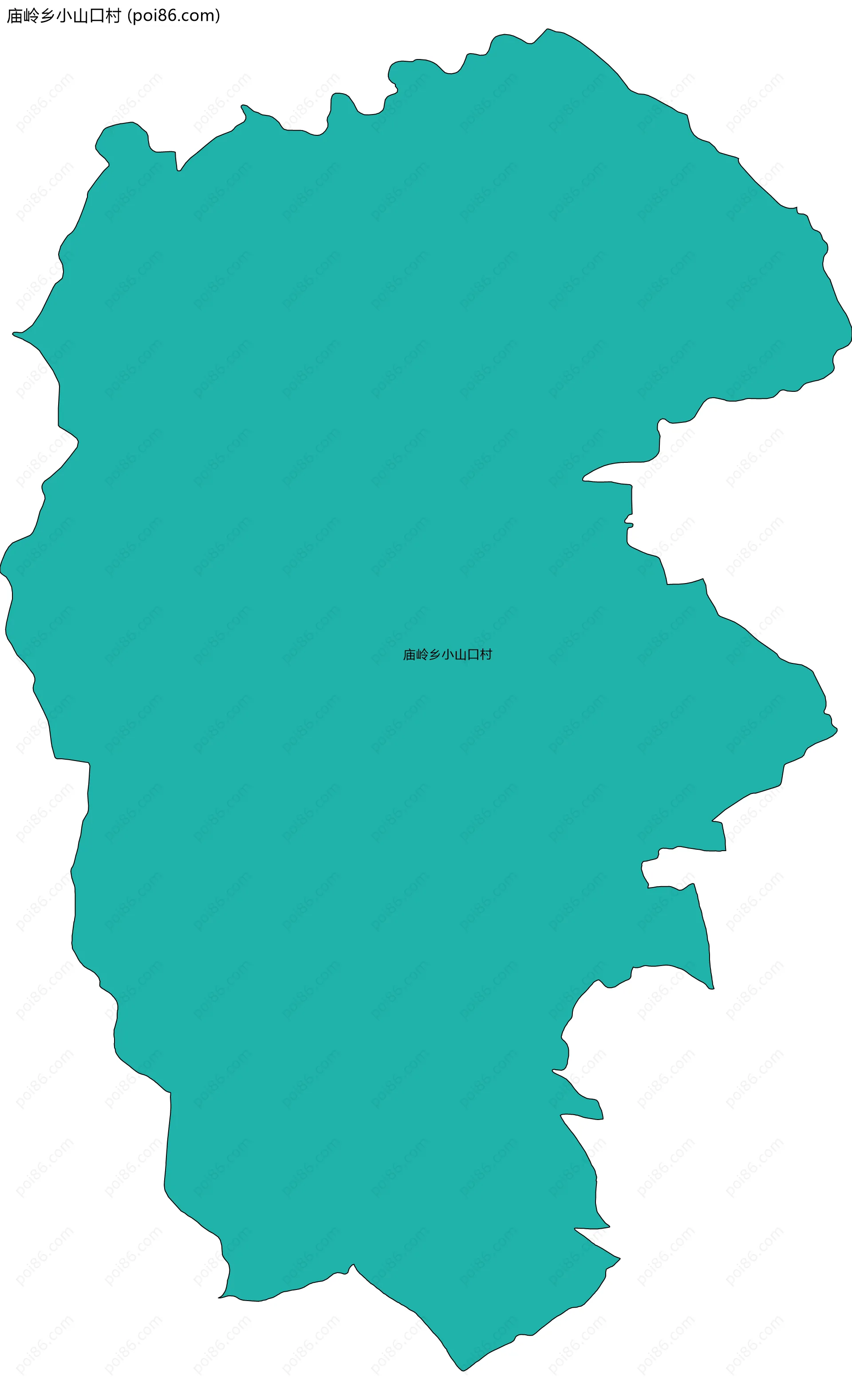 庙岭乡小山口村边界地图