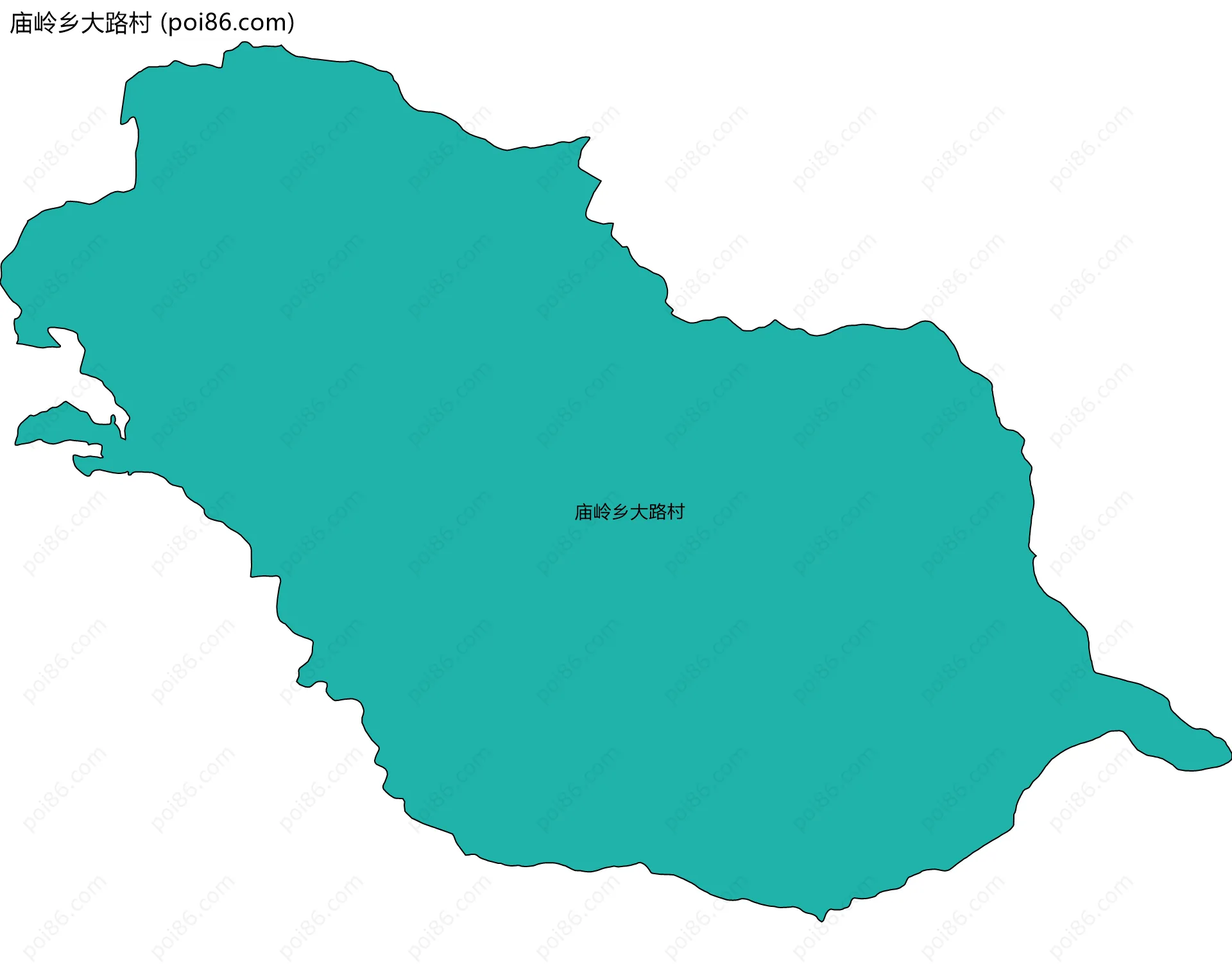 庙岭乡大路村边界地图