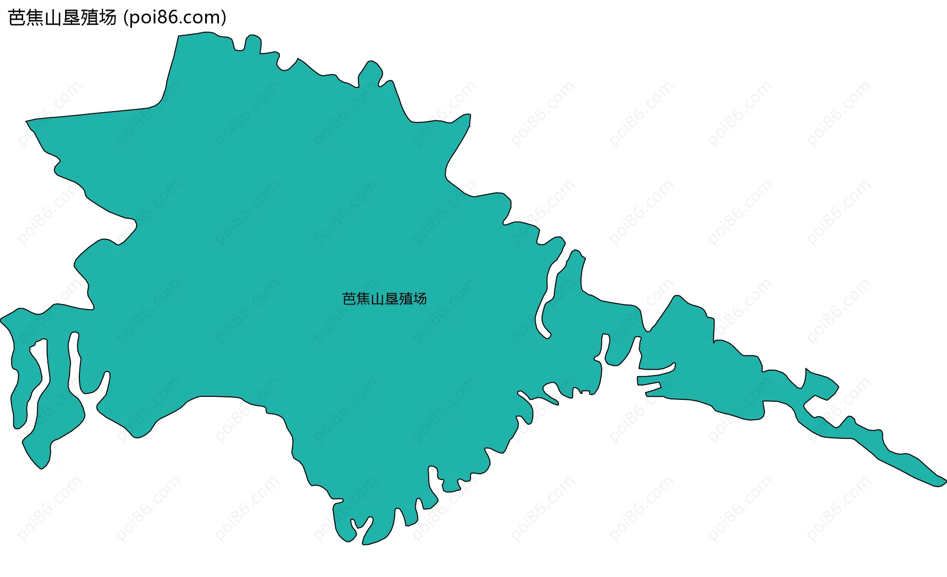 芭焦山垦殖场边界地图