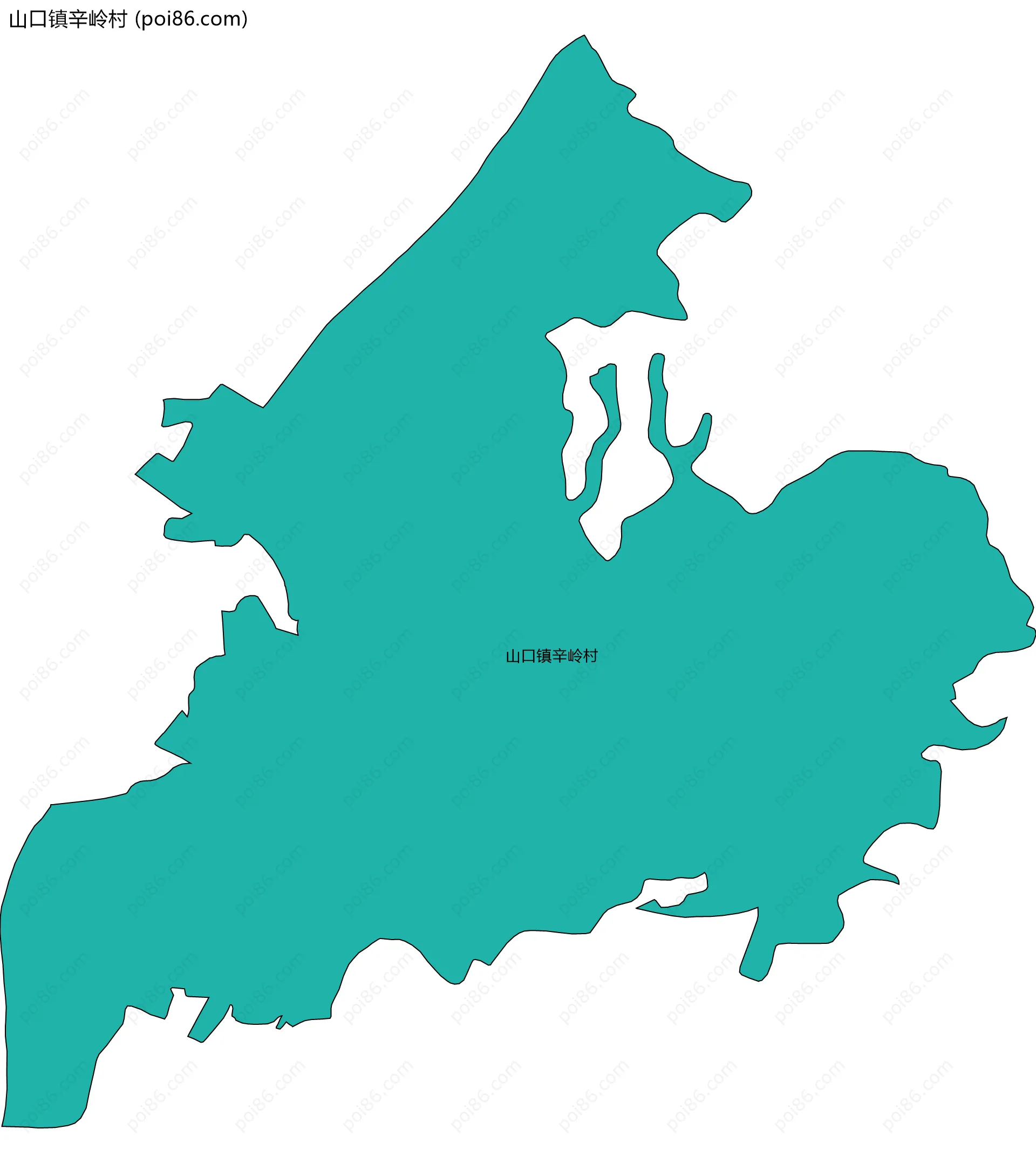 山口镇辛岭村边界地图