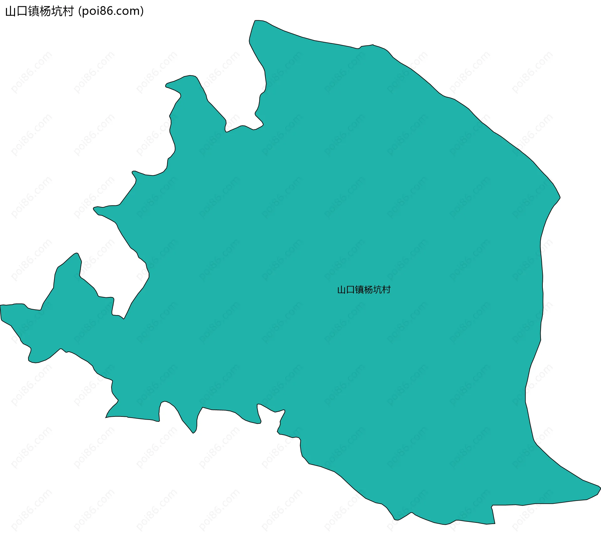 山口镇杨坑村边界地图