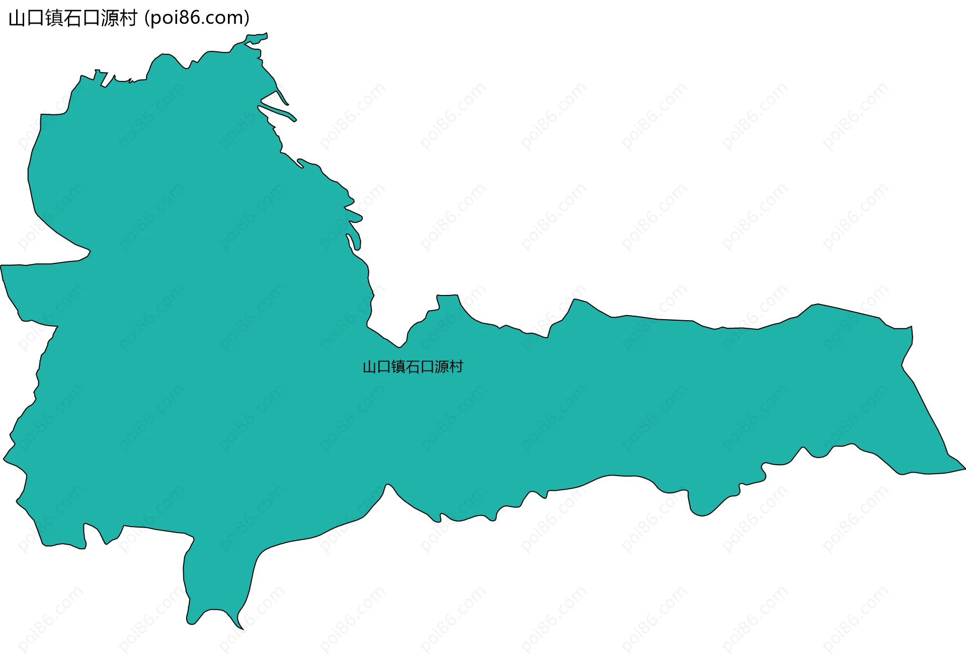 山口镇石口源村边界地图