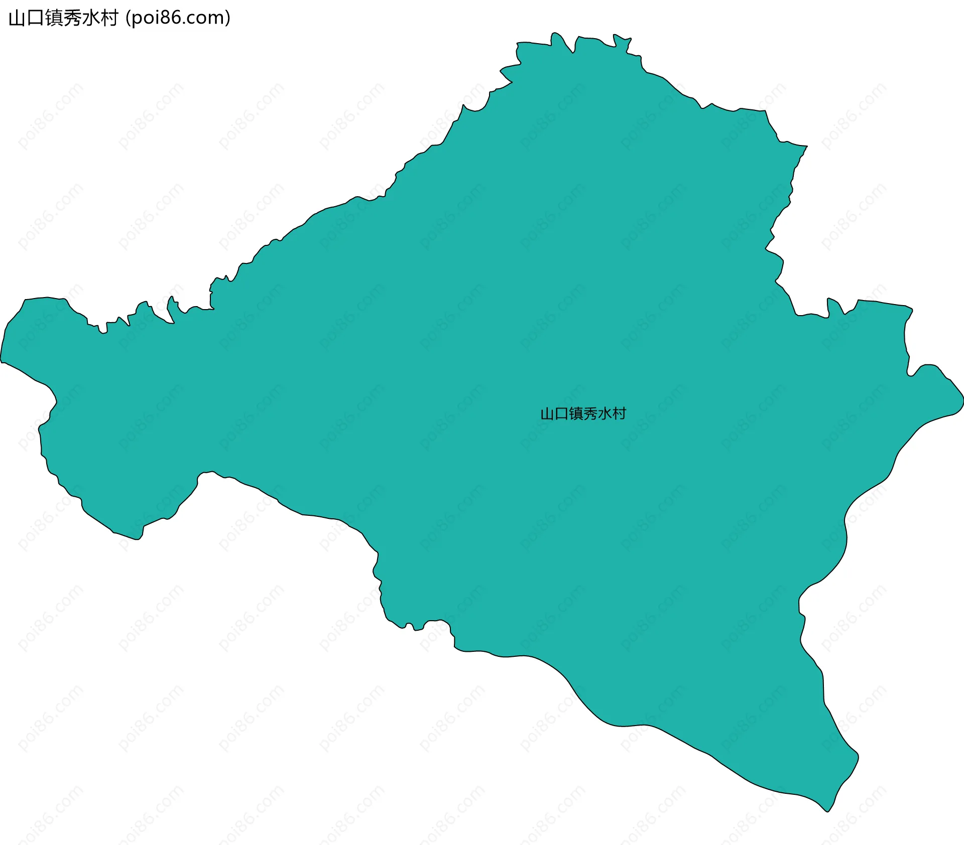 山口镇秀水村边界地图