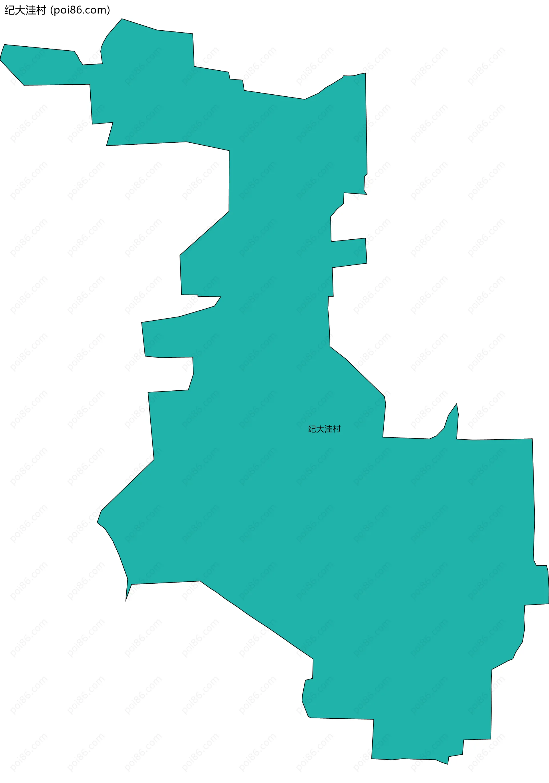 纪大洼村边界地图