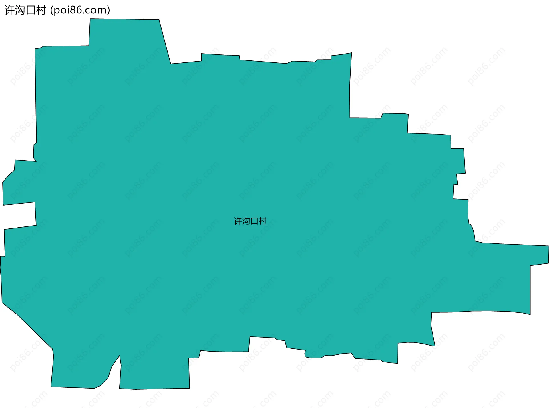 许沟口村边界地图