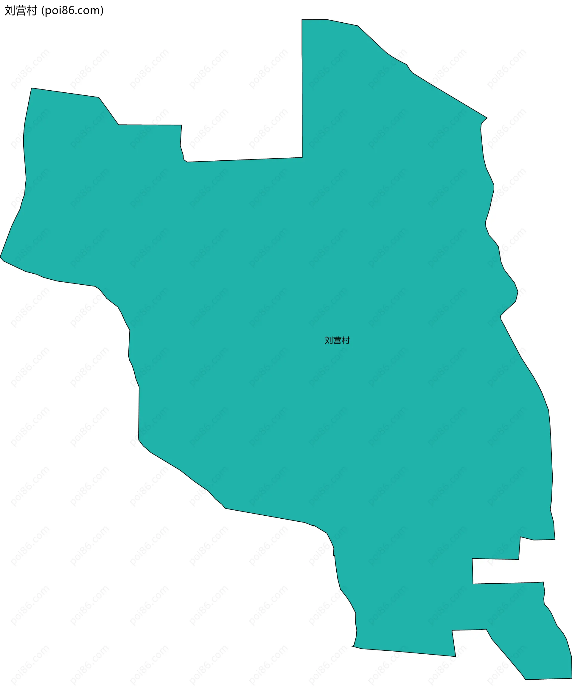 刘营村边界地图