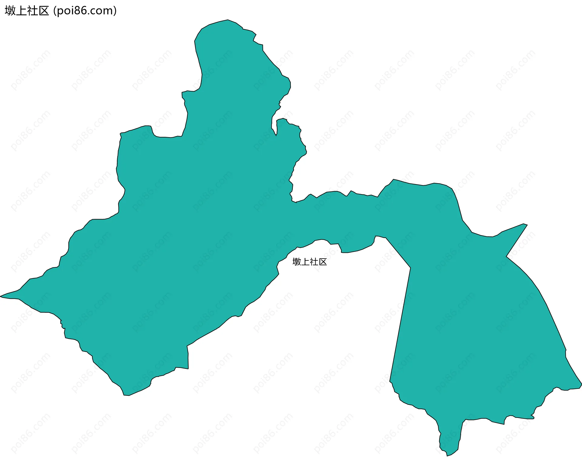 墩上社区边界地图