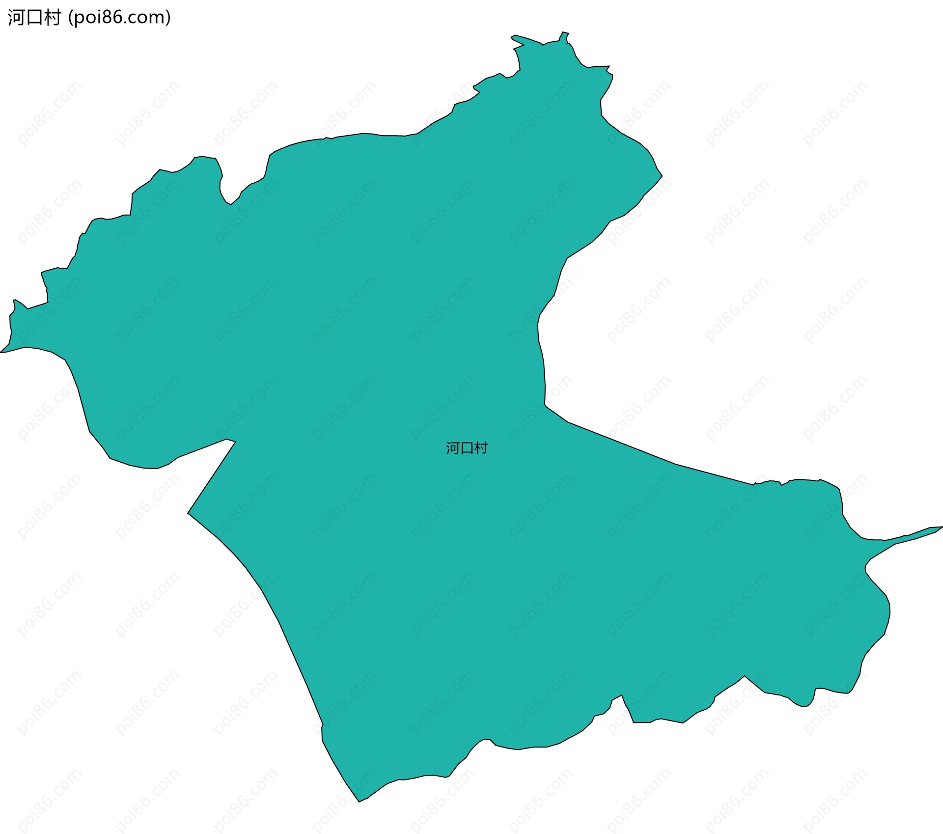 河口村边界地图