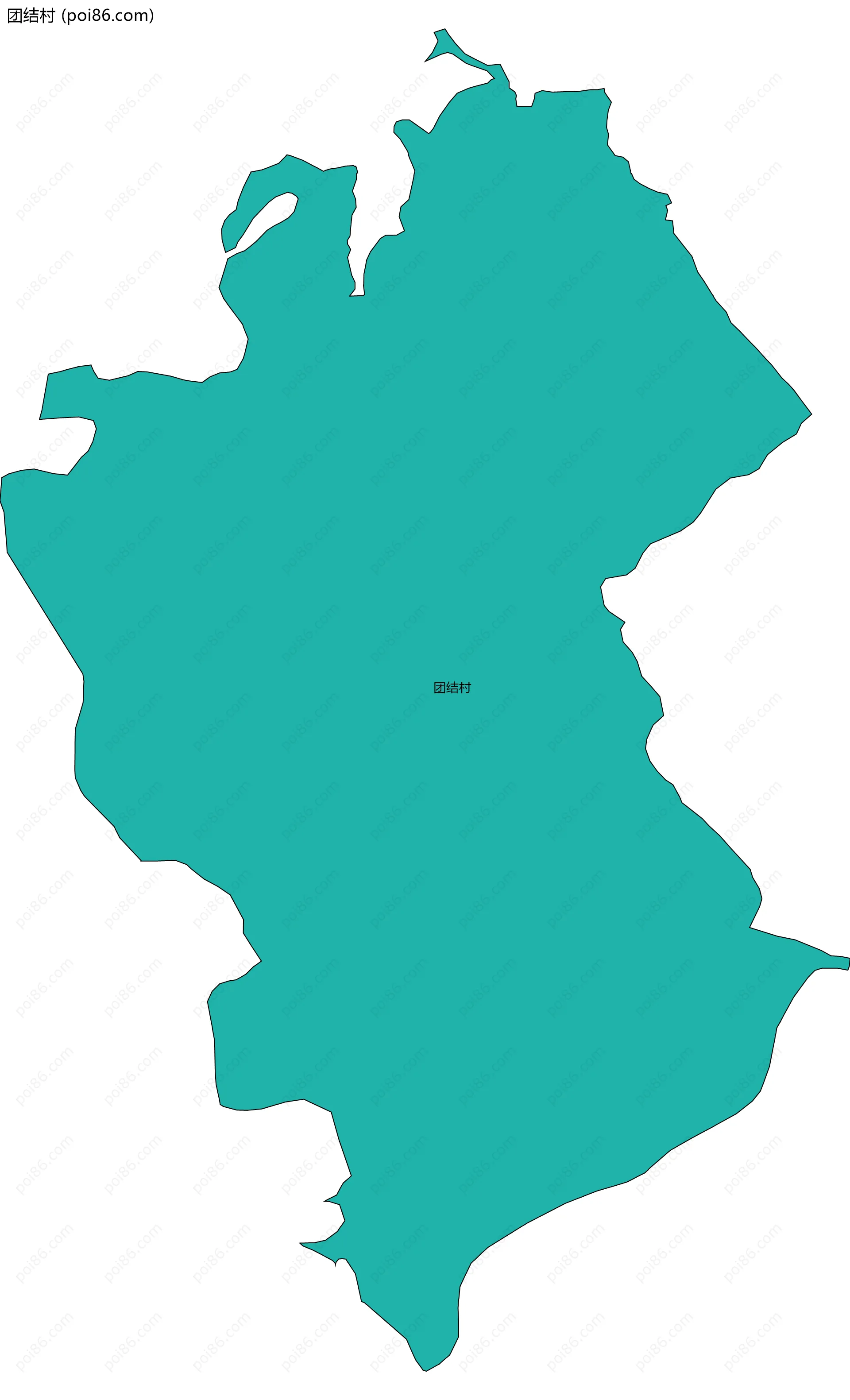 团结村边界地图