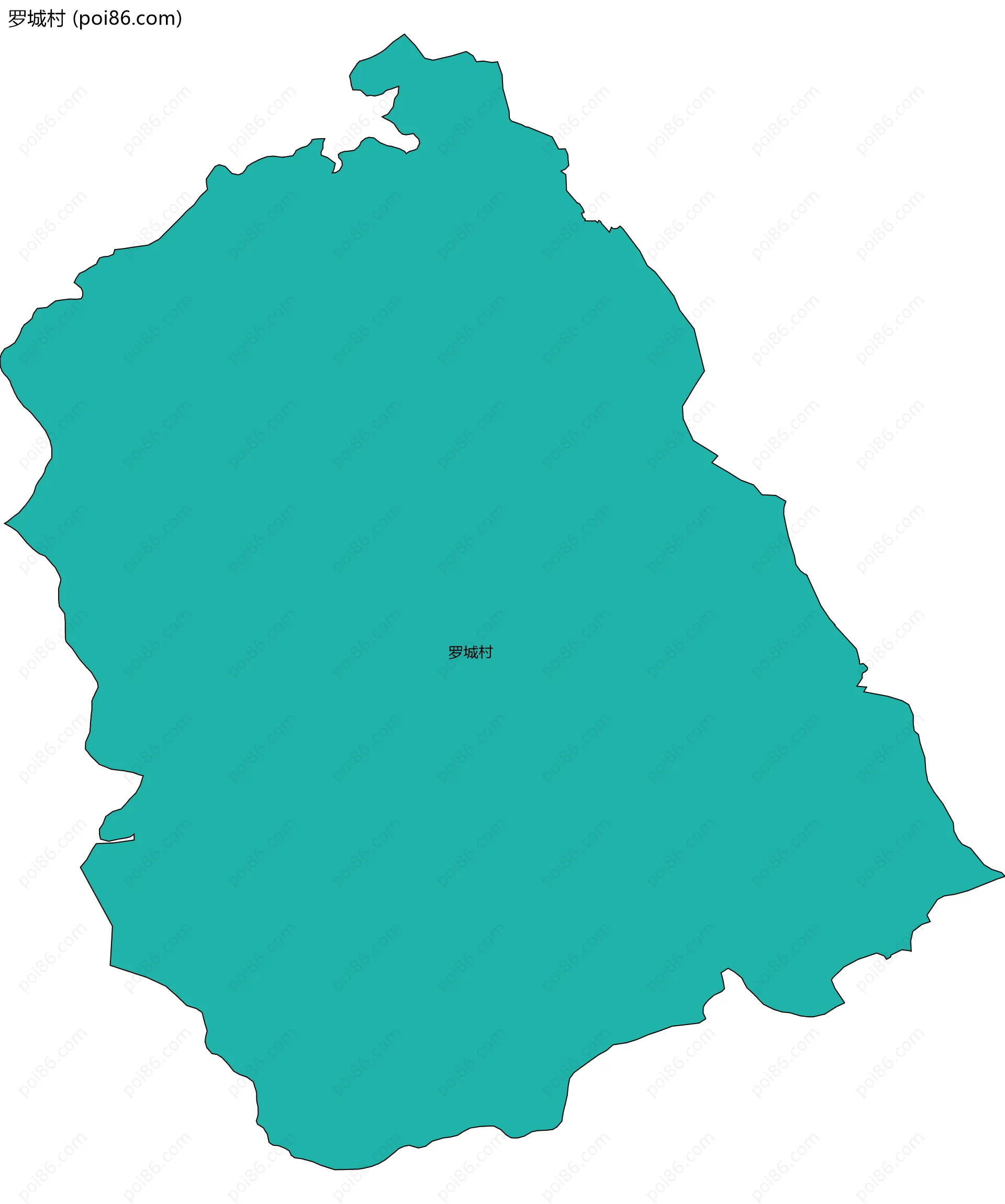 罗城村边界地图