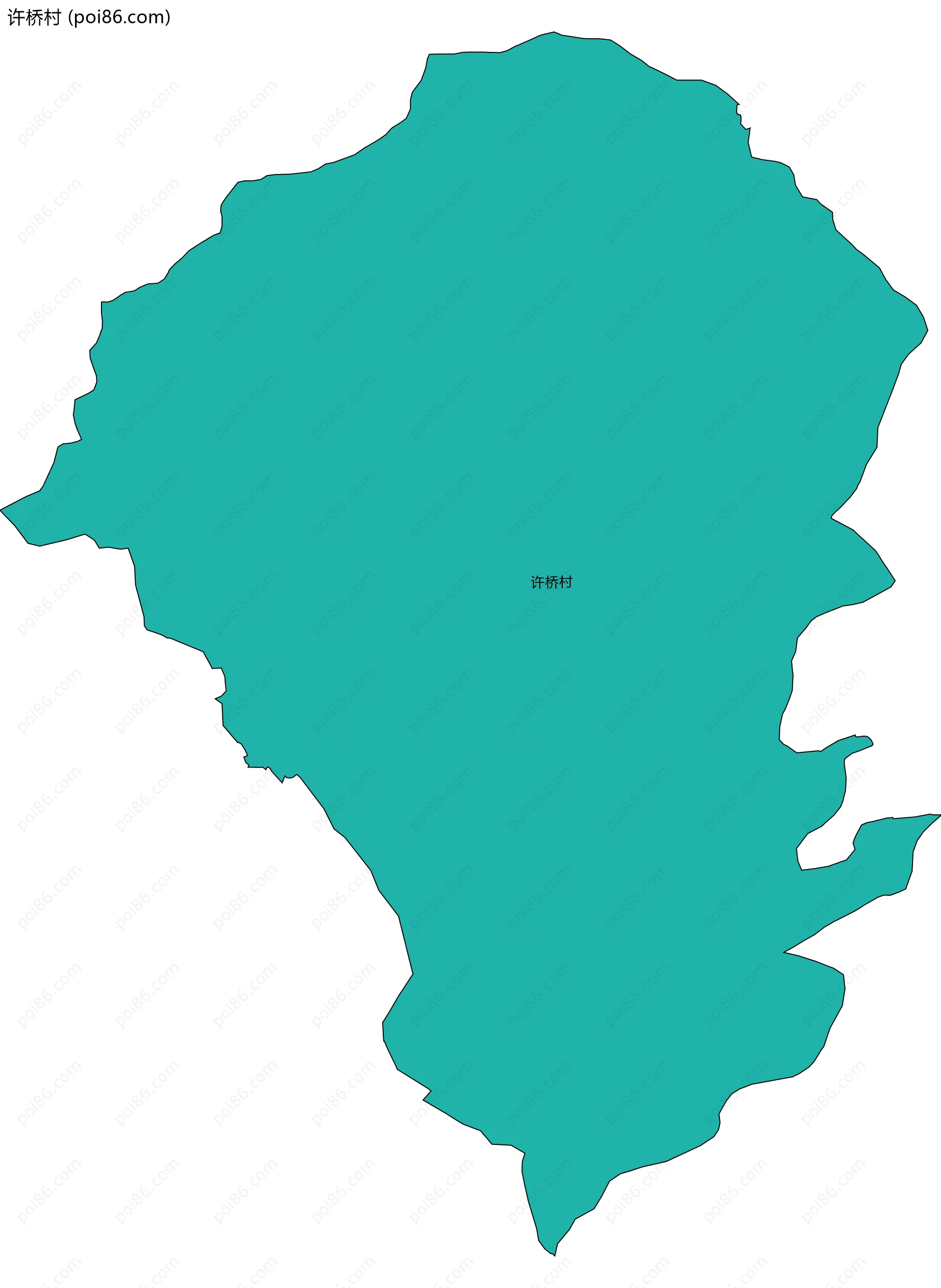 许桥村边界地图