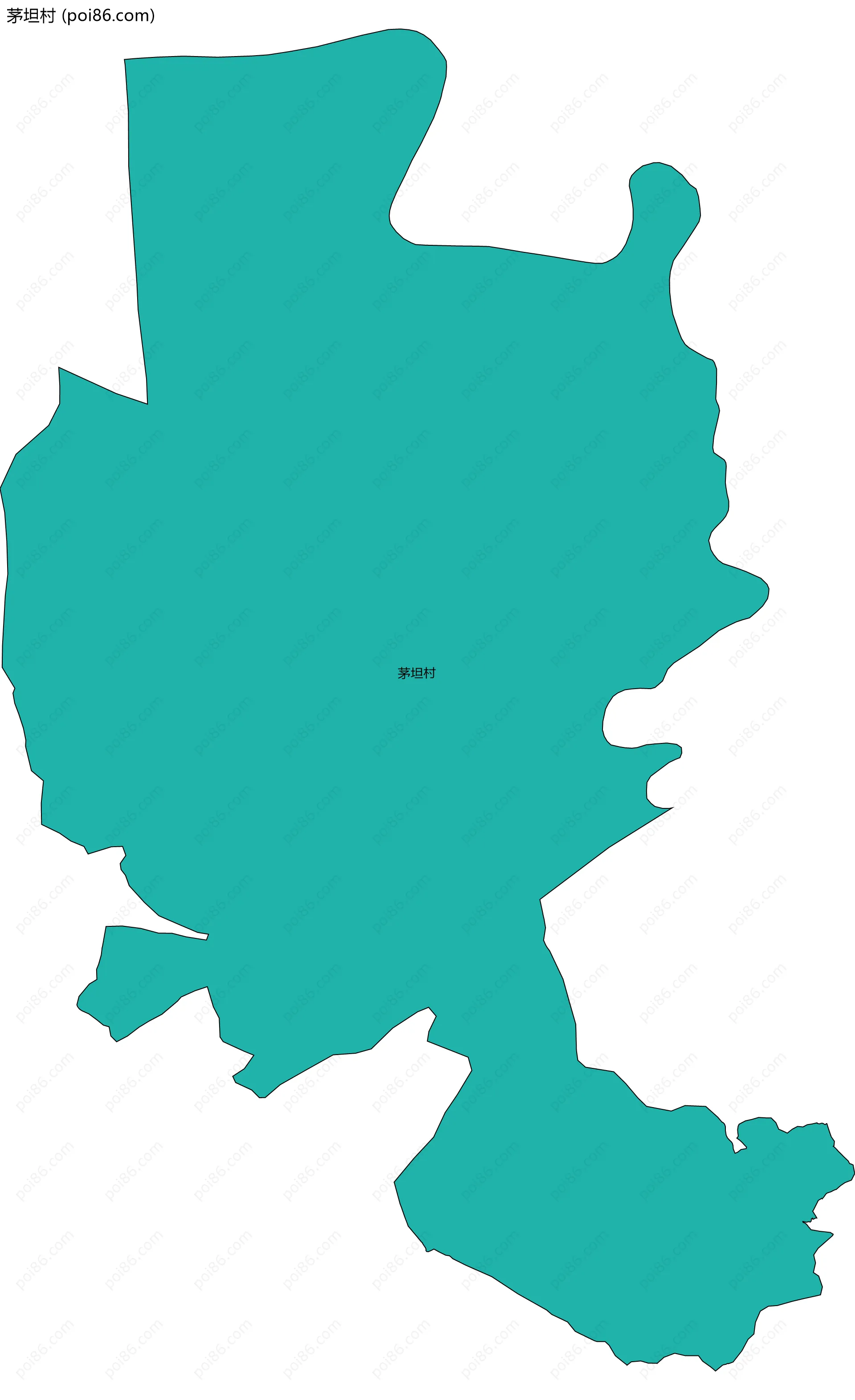 茅坦村边界地图