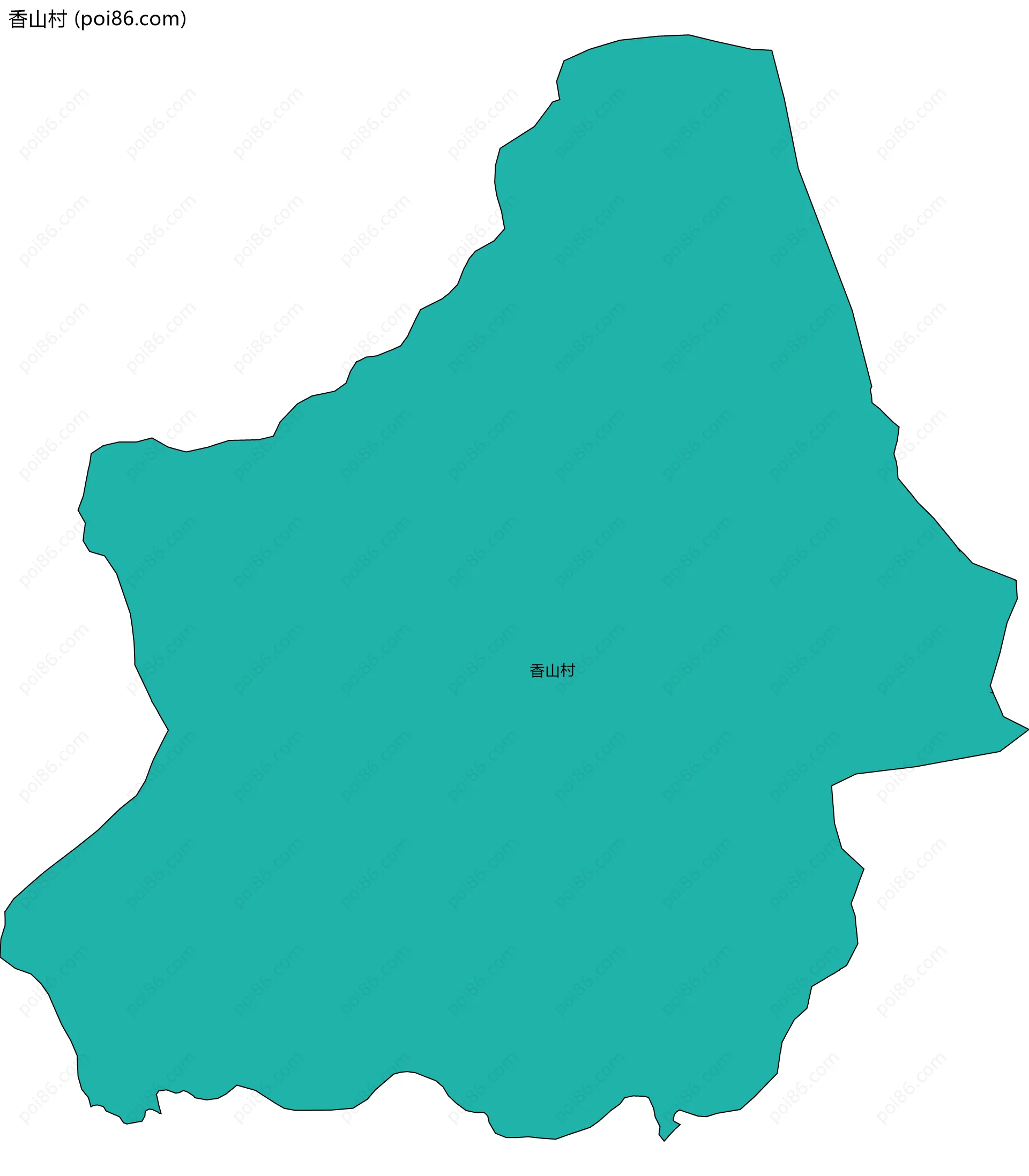 香山村边界地图