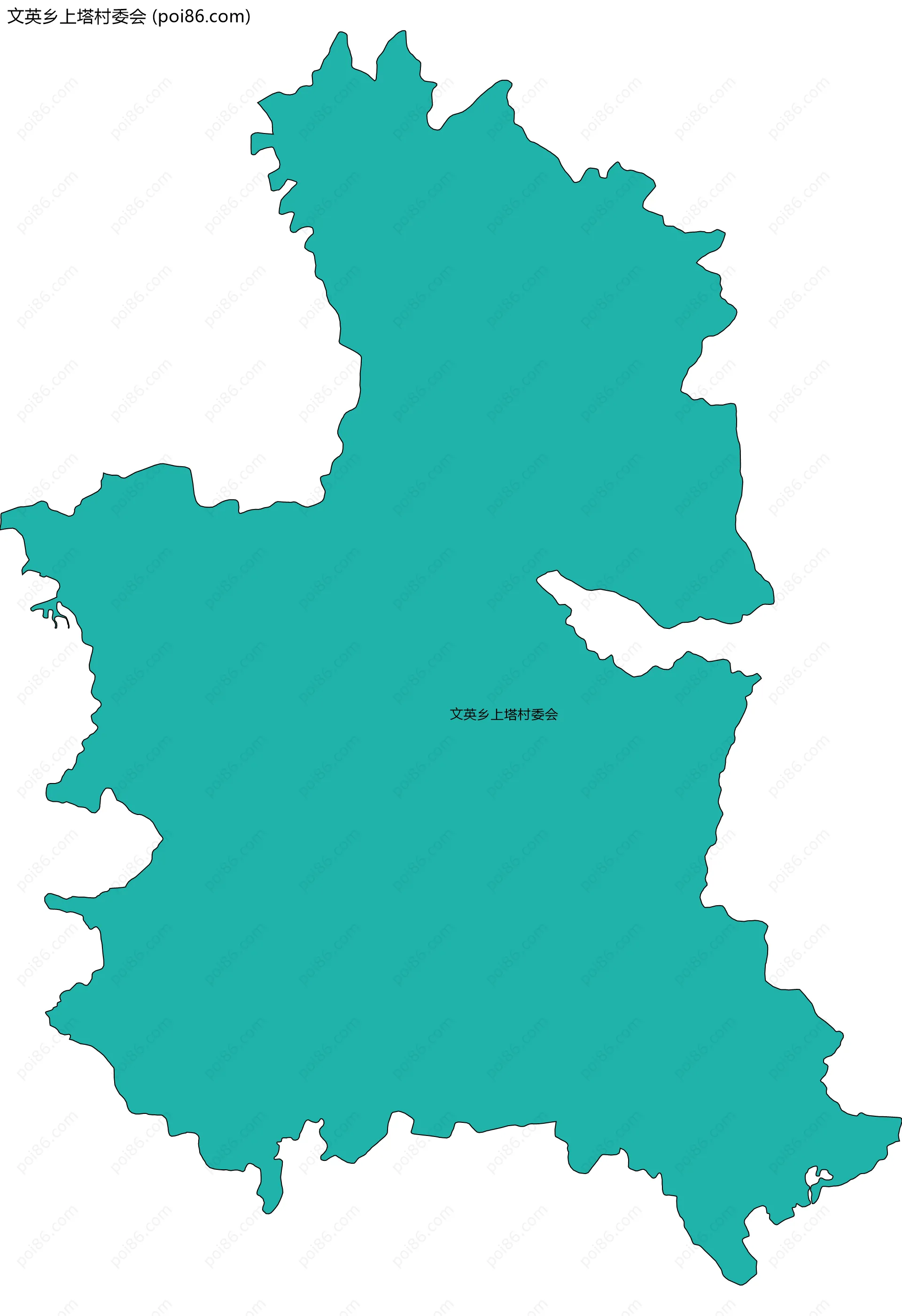 文英乡上塔村委会边界地图