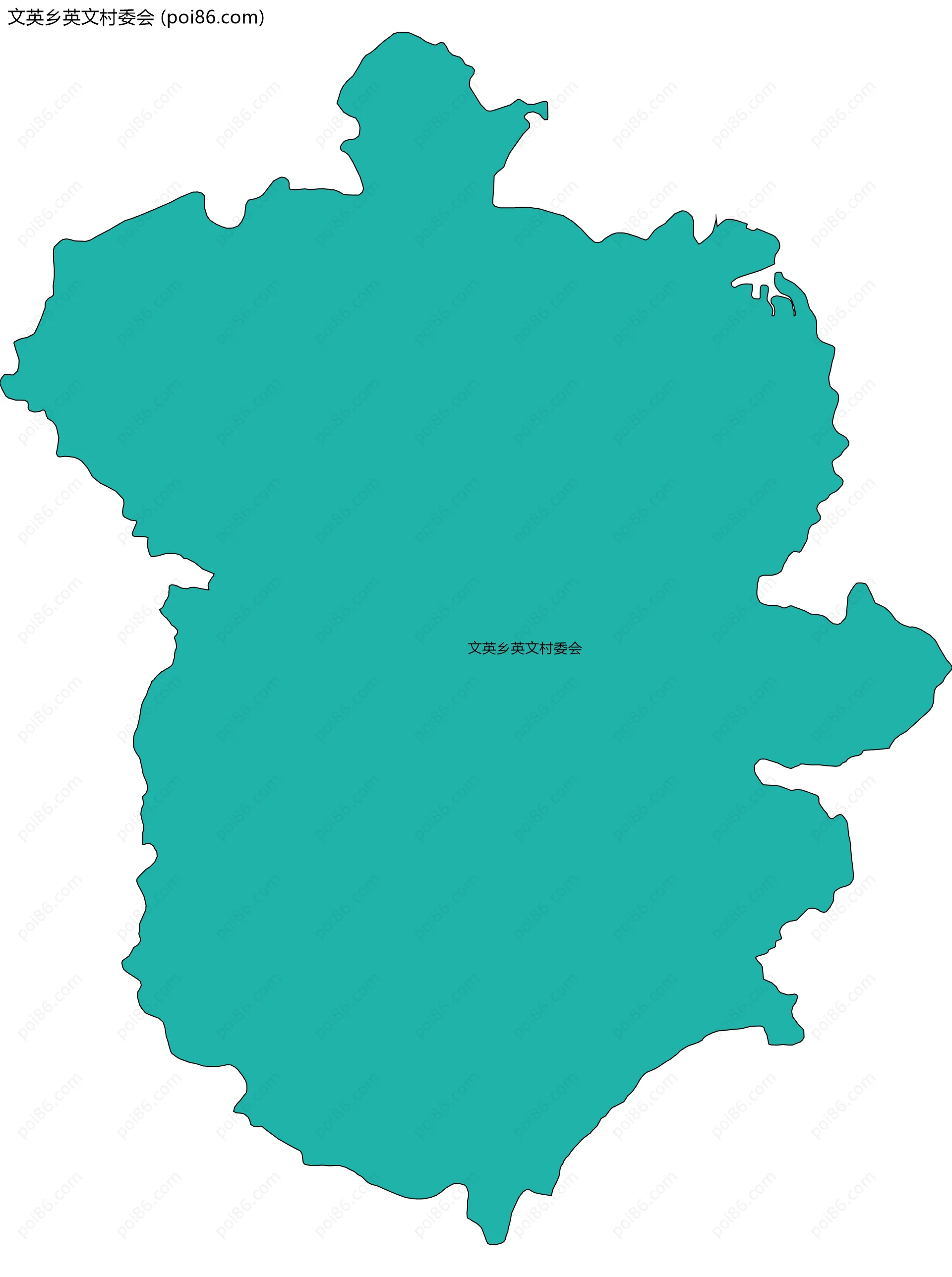 文英乡英文村委会边界地图