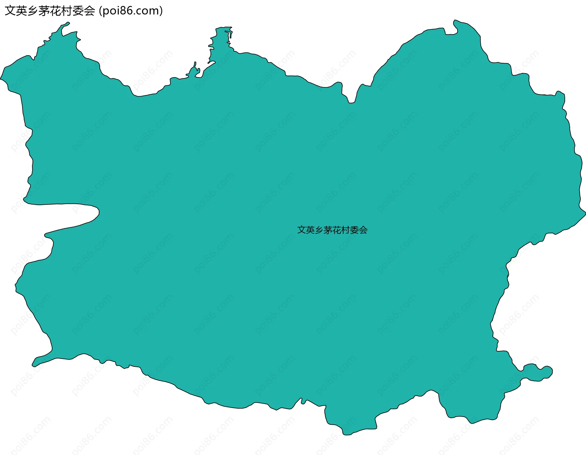 文英乡茅花村委会边界地图