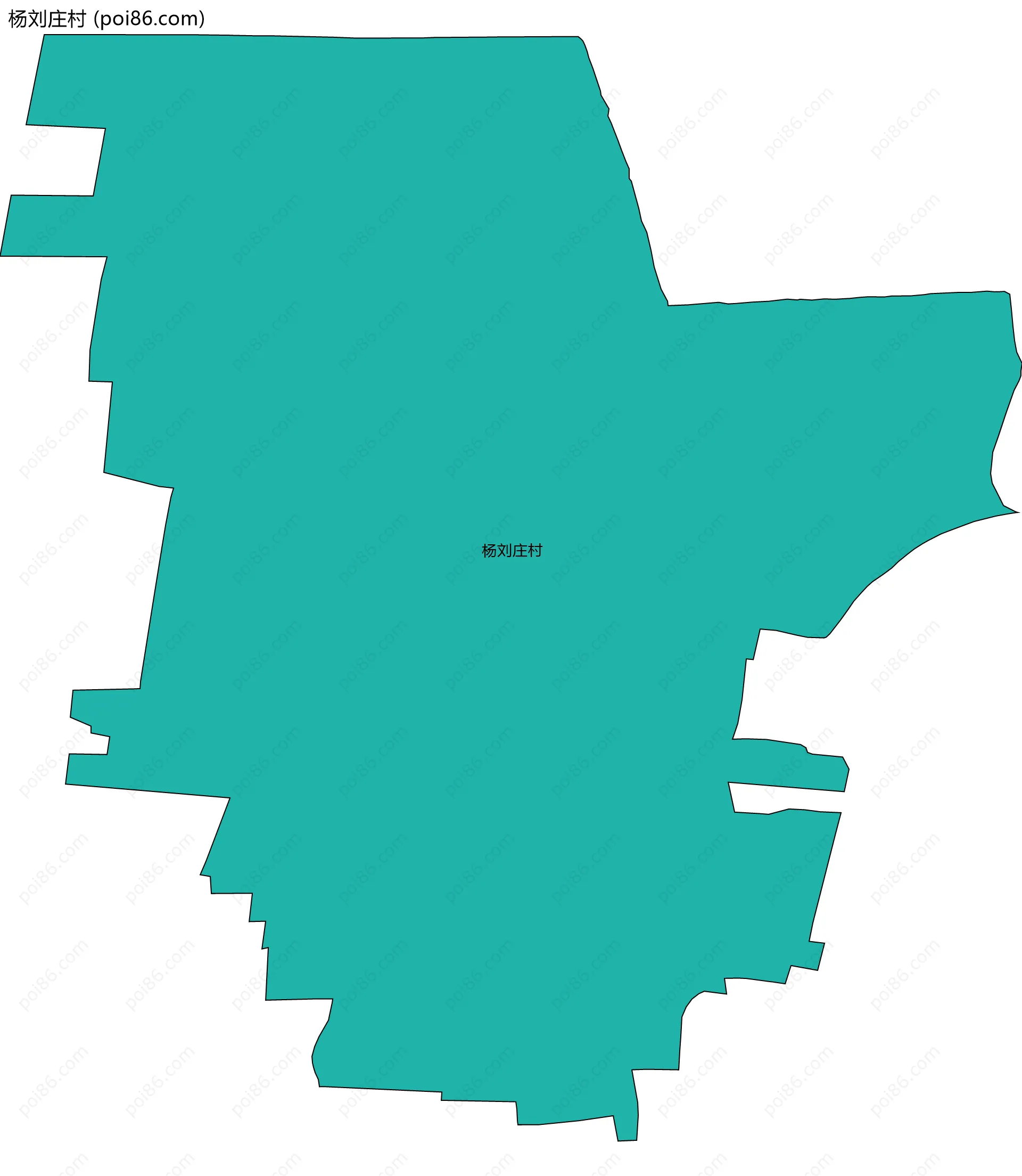 杨刘庄村边界地图