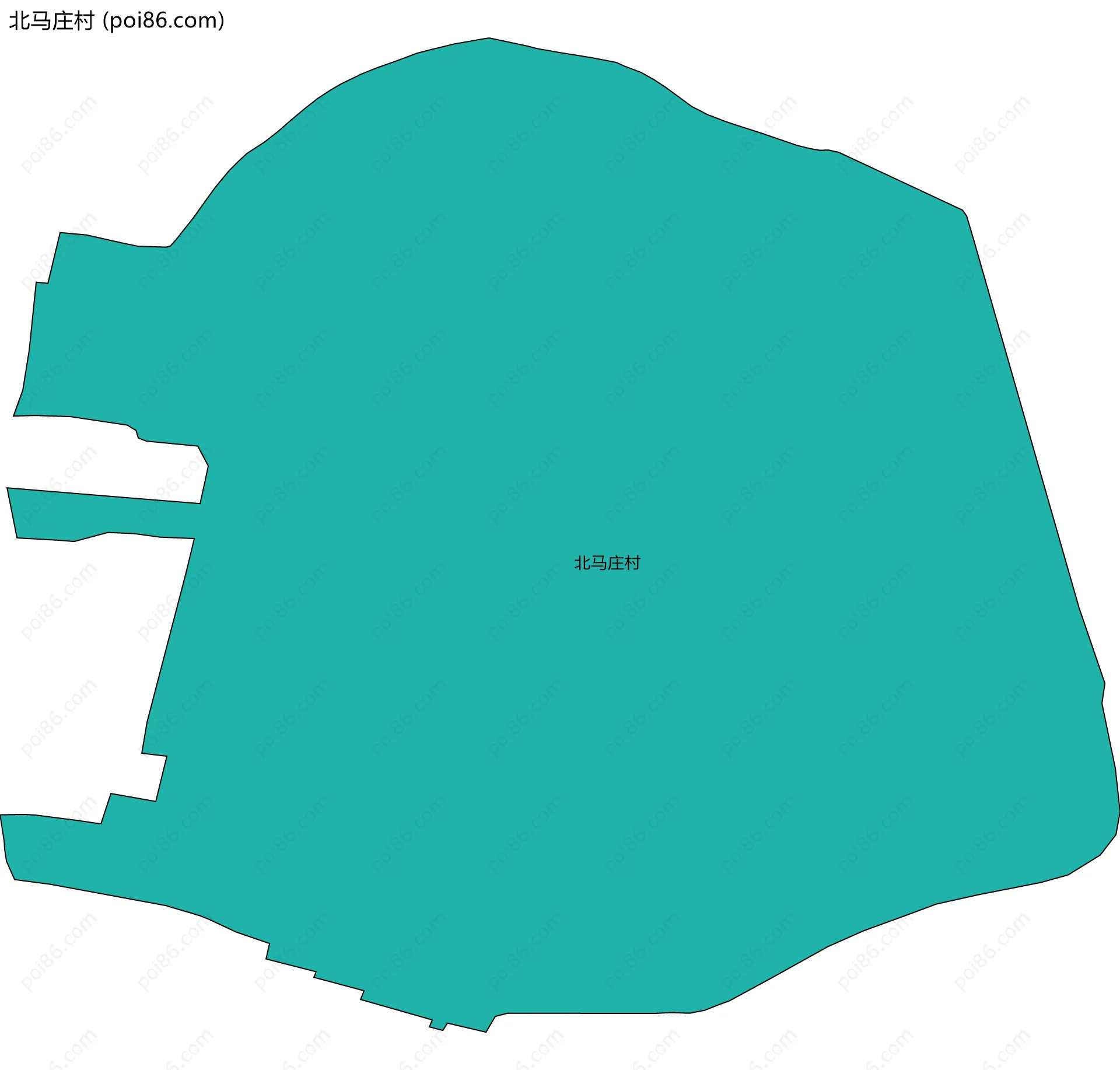 北马庄村边界地图
