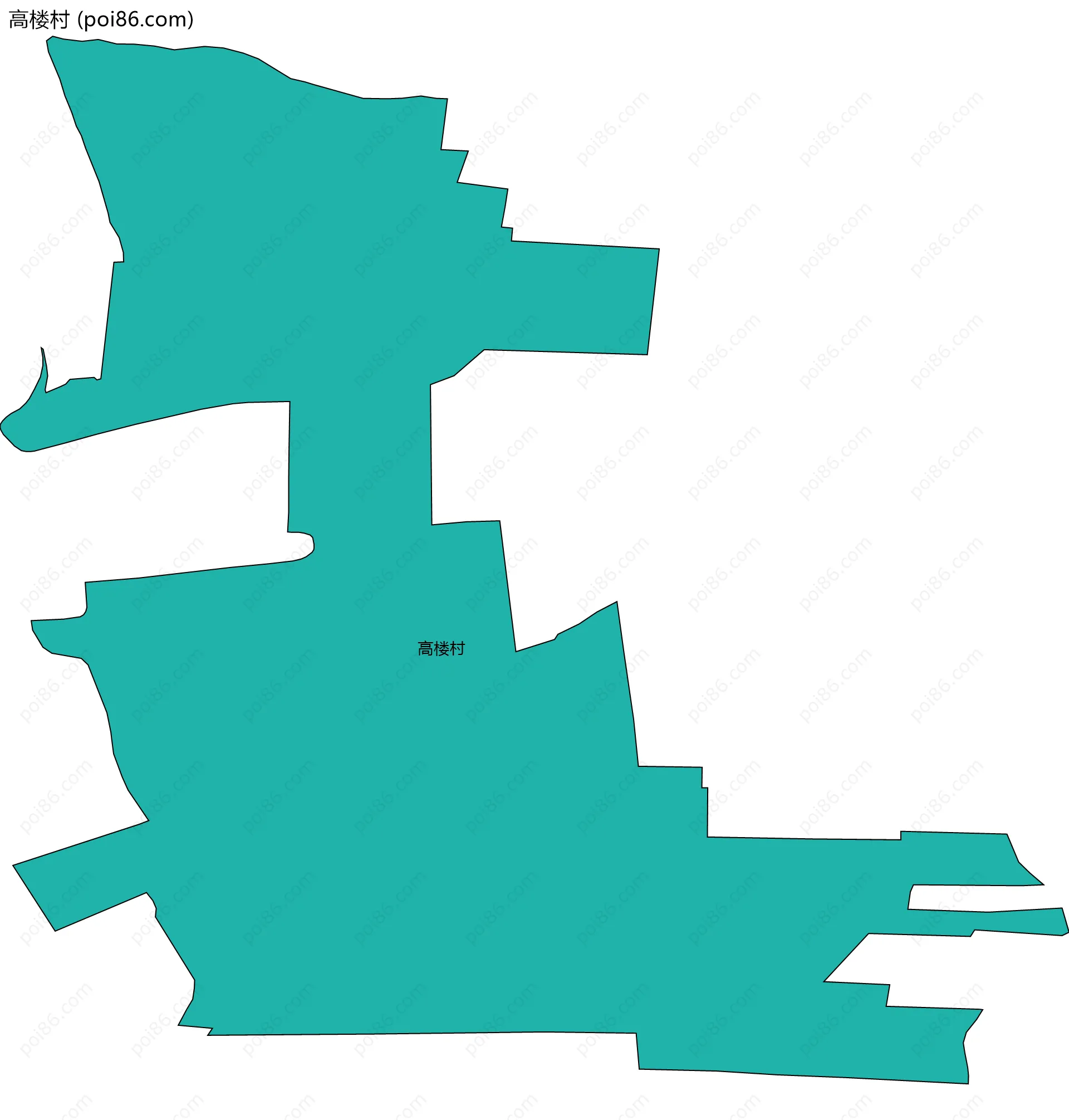 高楼村边界地图