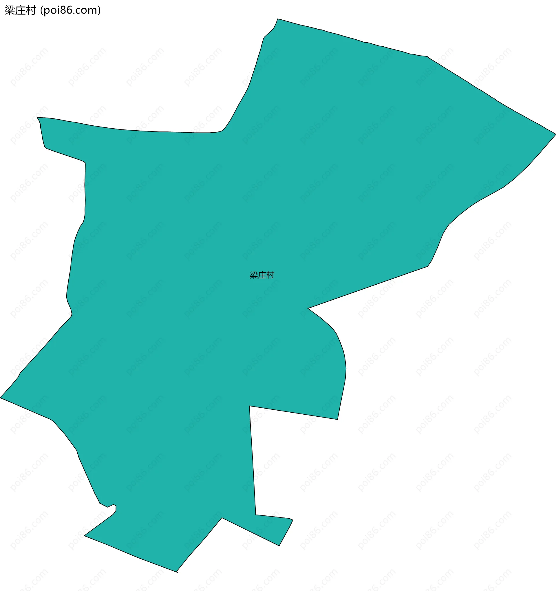 梁庄村边界地图