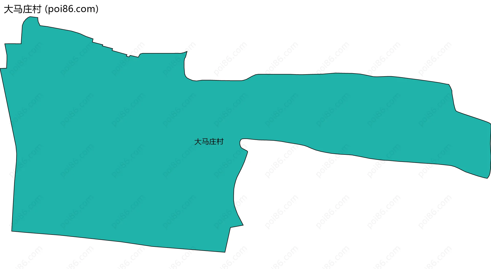 大马庄村边界地图