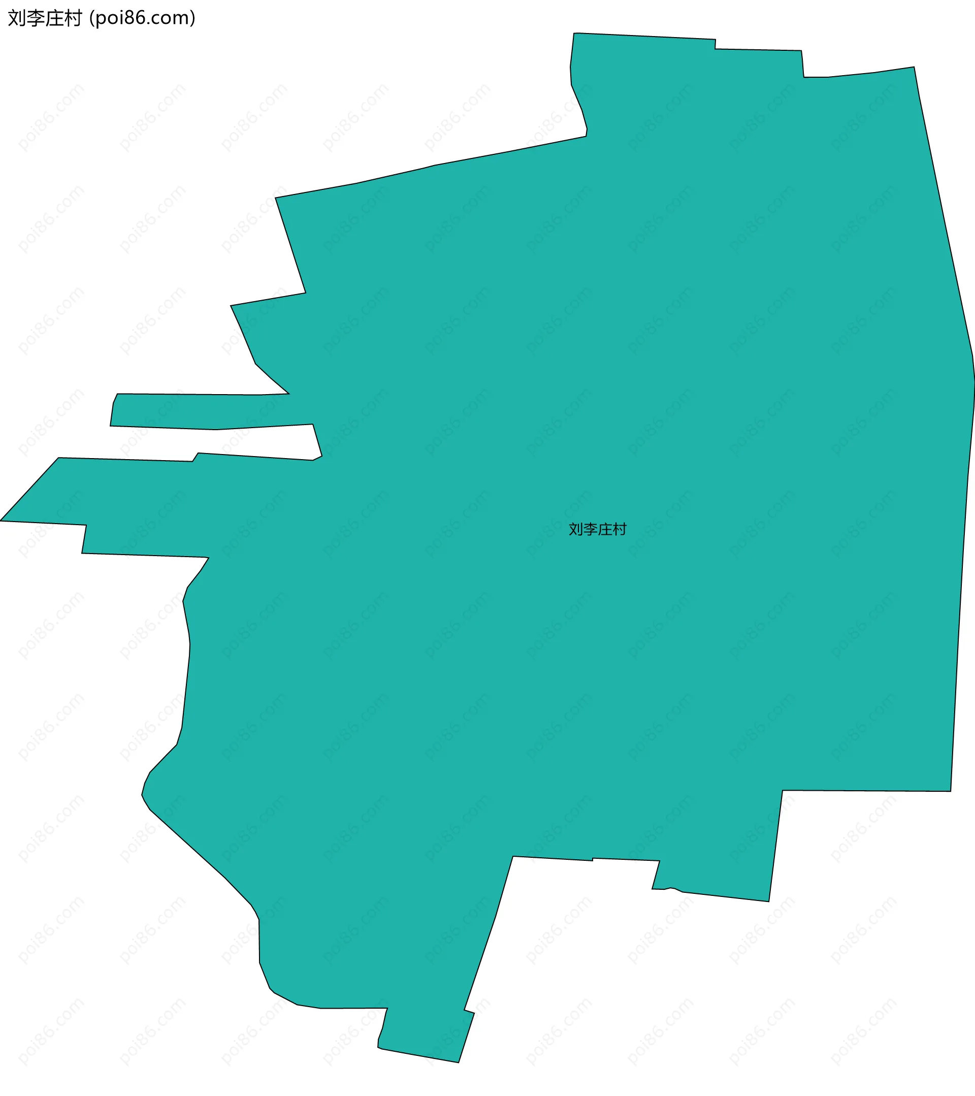 刘李庄村边界地图