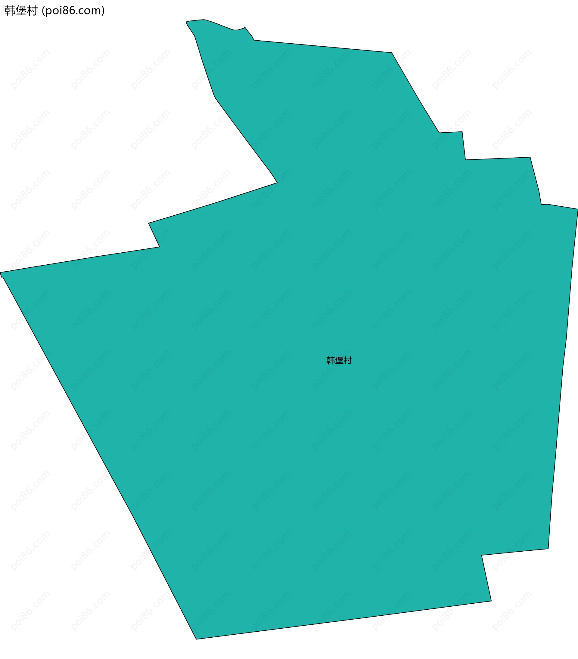 韩堡村边界地图