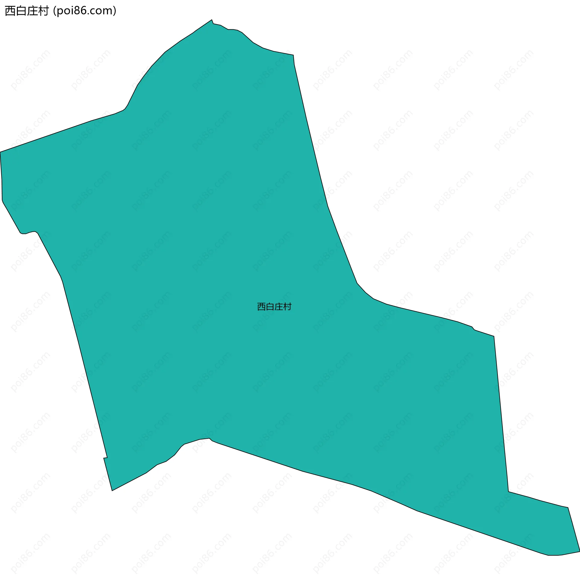 西白庄村边界地图