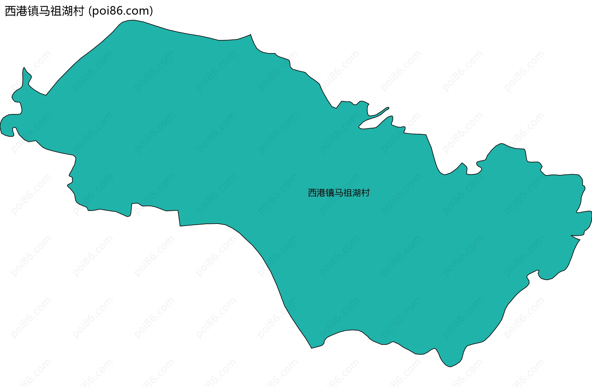 西港镇马祖湖村边界地图