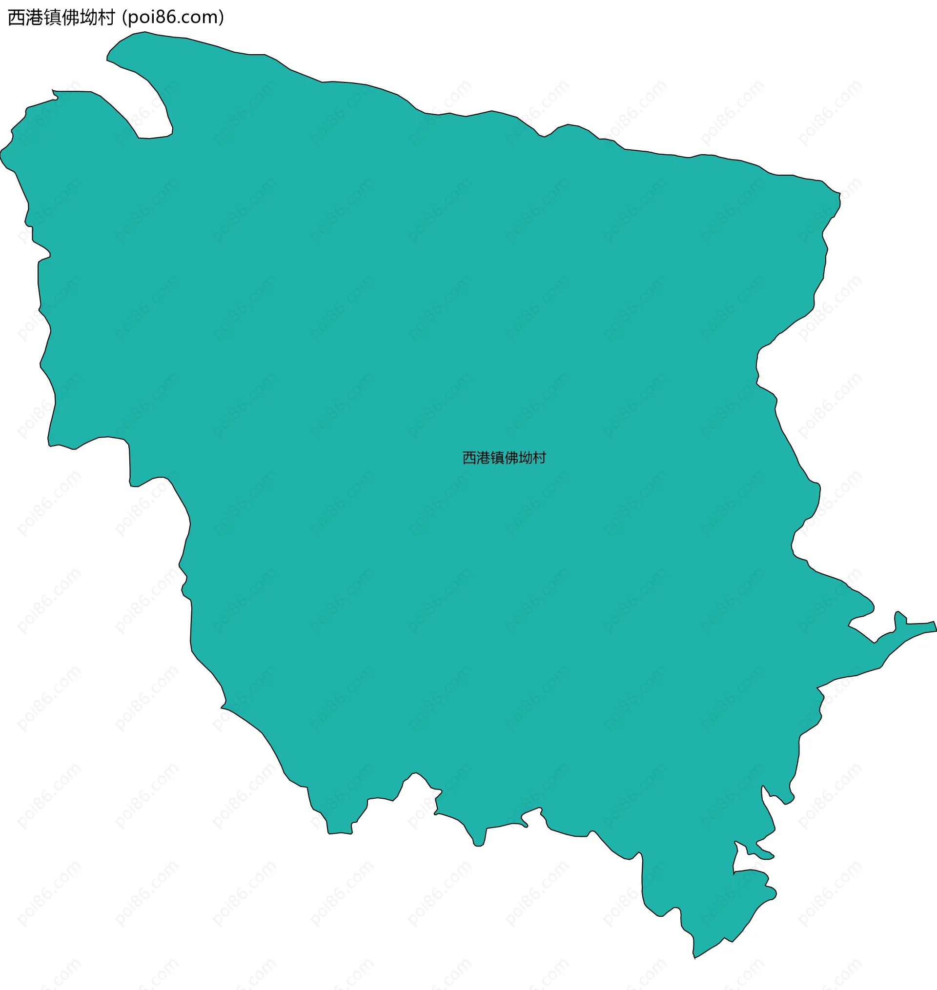 西港镇佛坳村边界地图