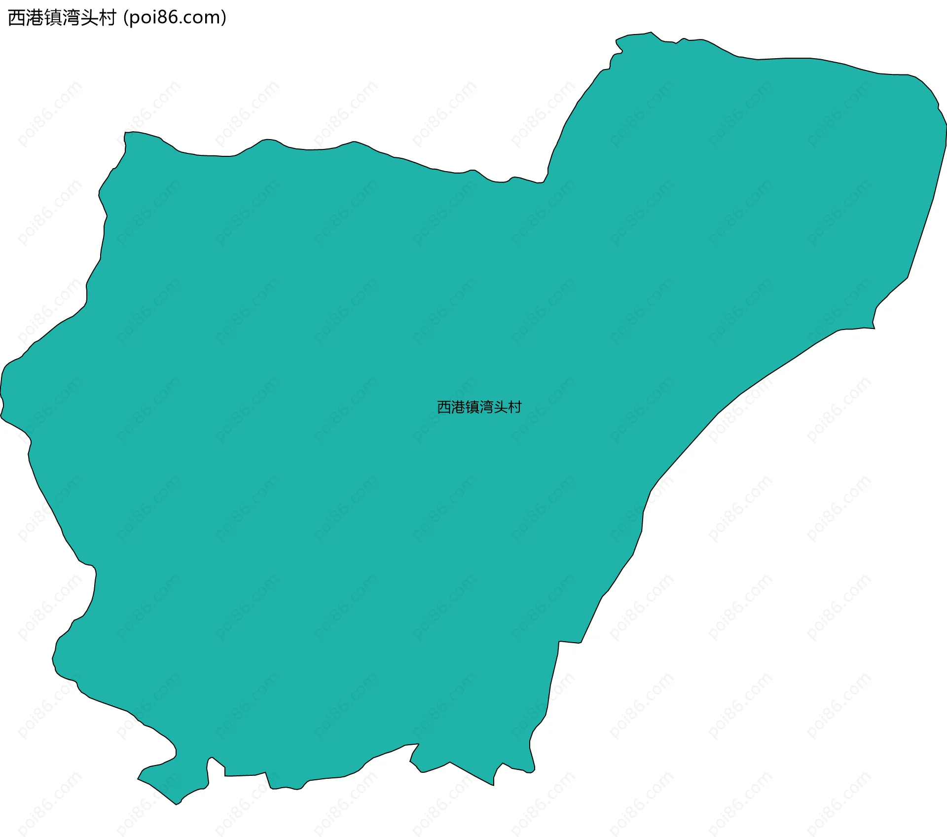 西港镇湾头村边界地图