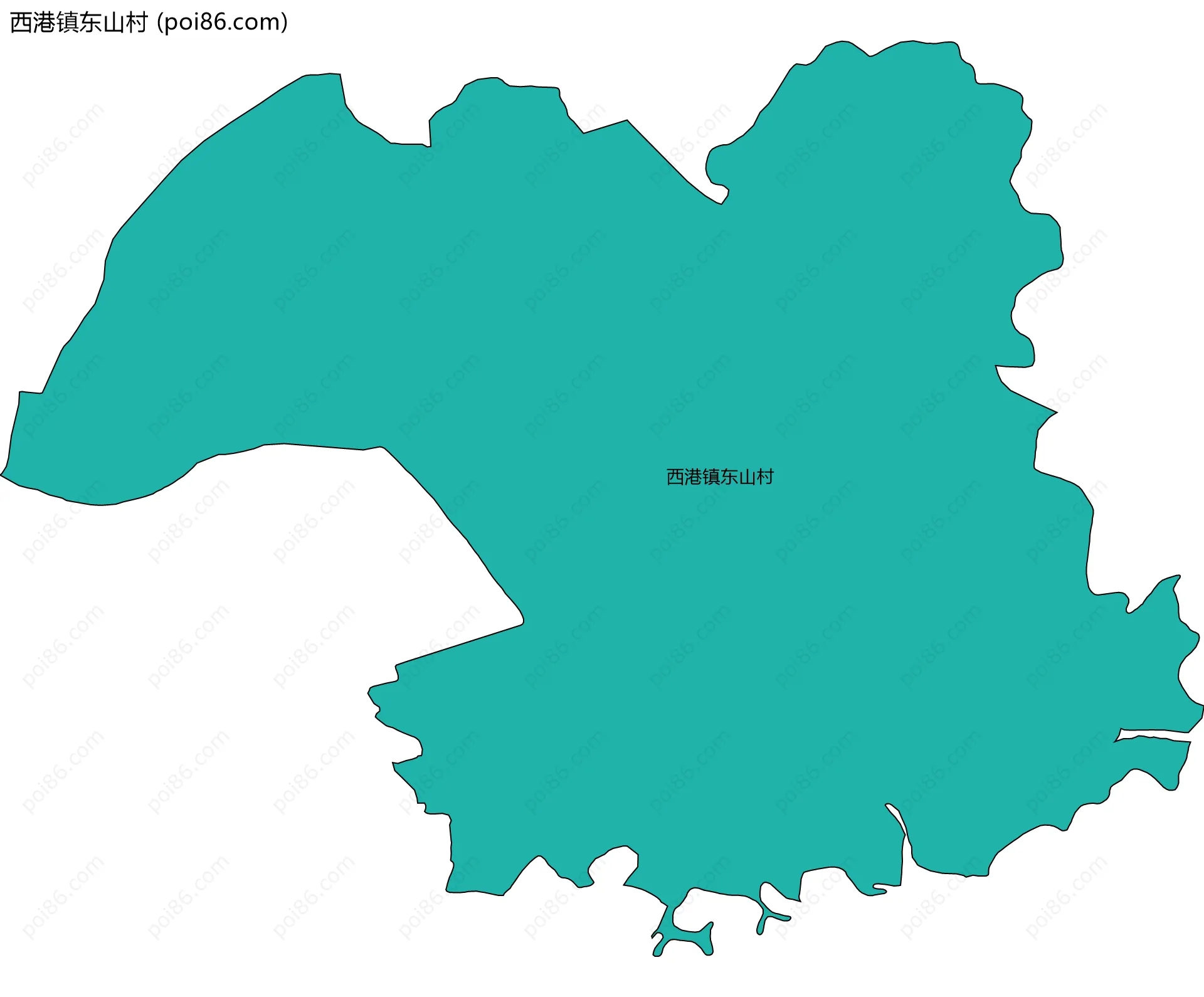 西港镇东山村边界地图