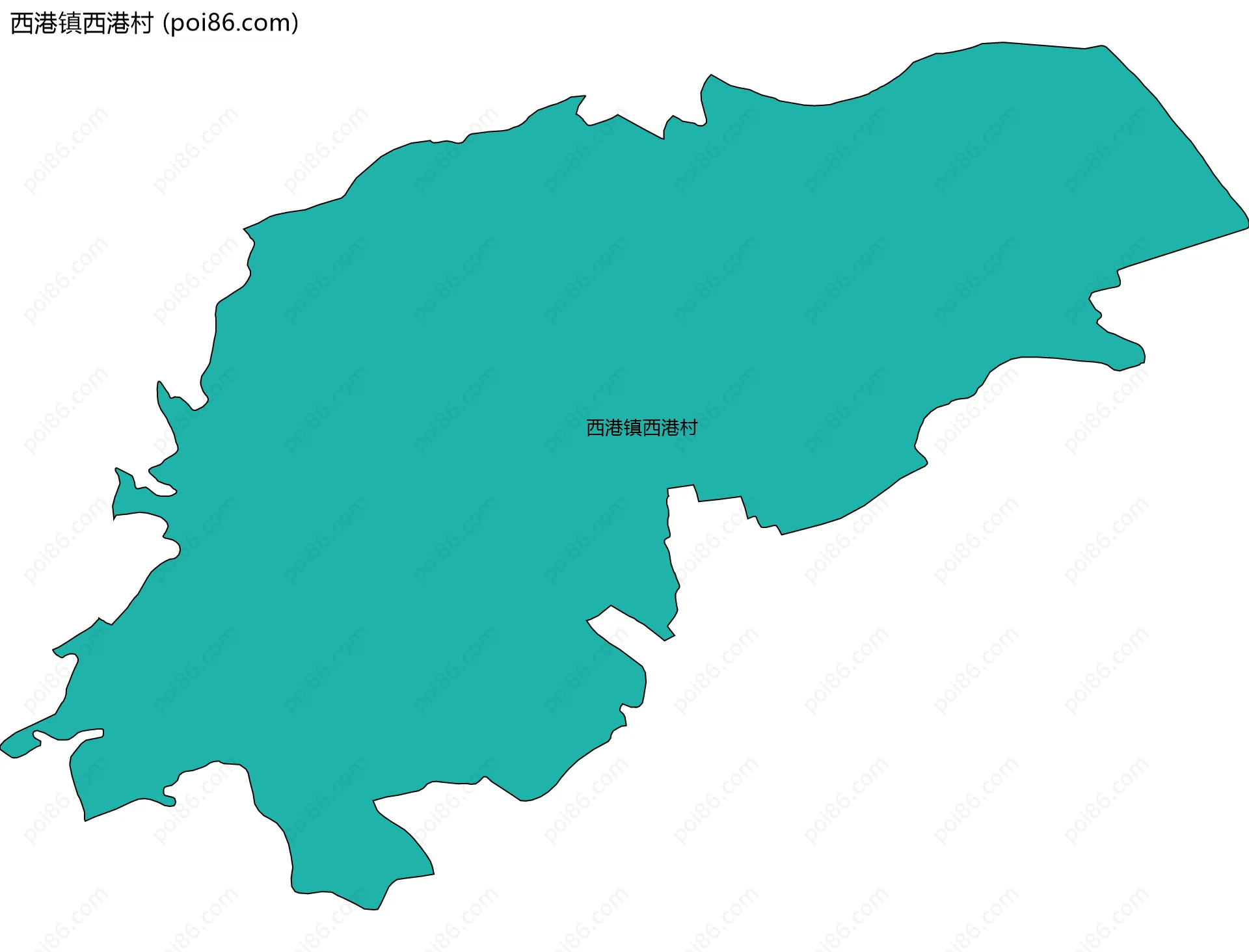 西港镇西港村边界地图