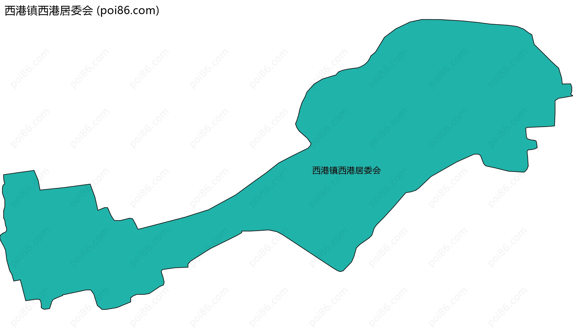 西港镇西港居委会边界地图