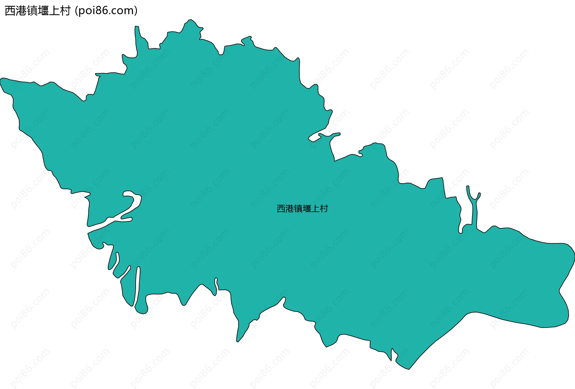 西港镇堰上村边界地图