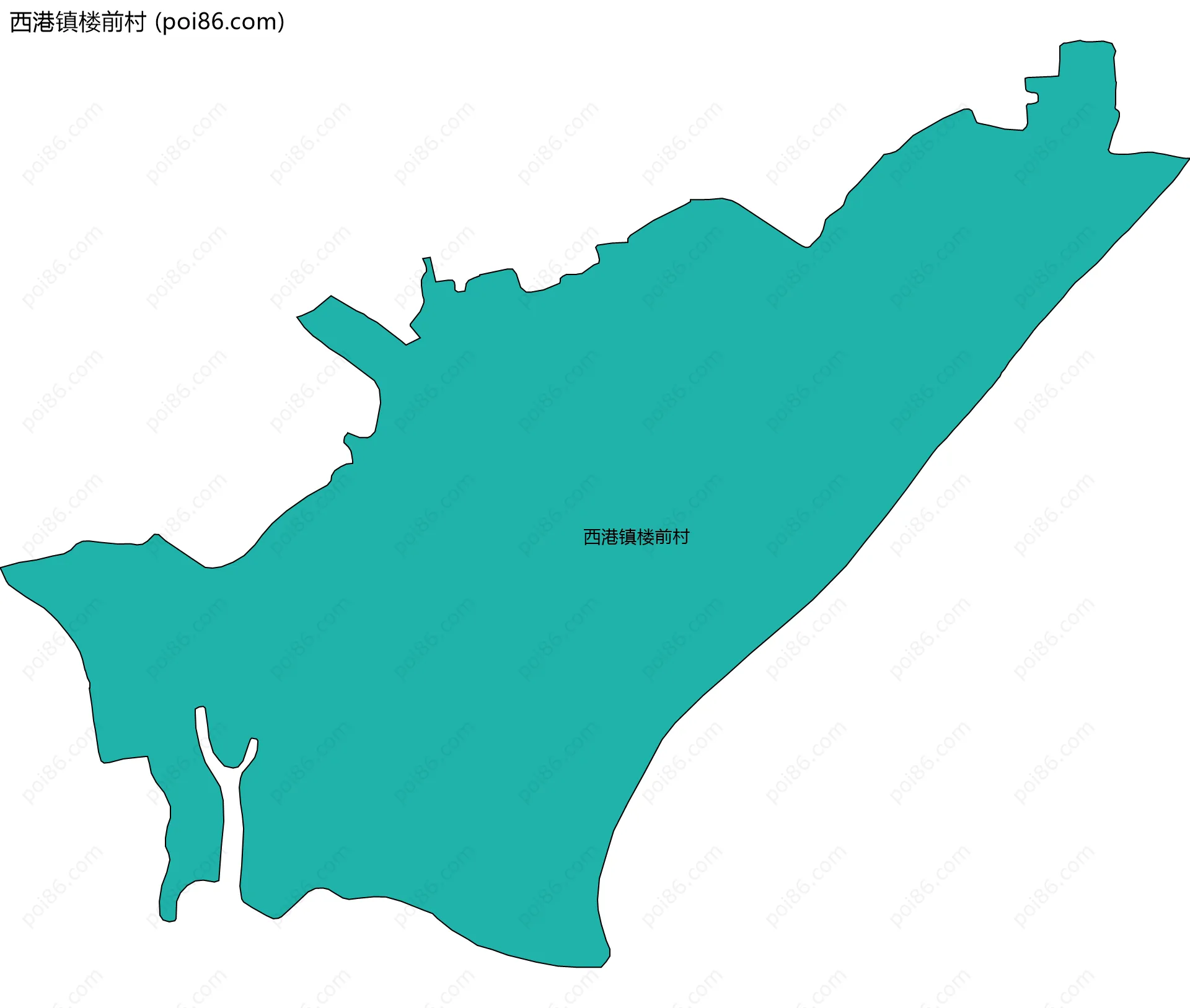 西港镇楼前村边界地图
