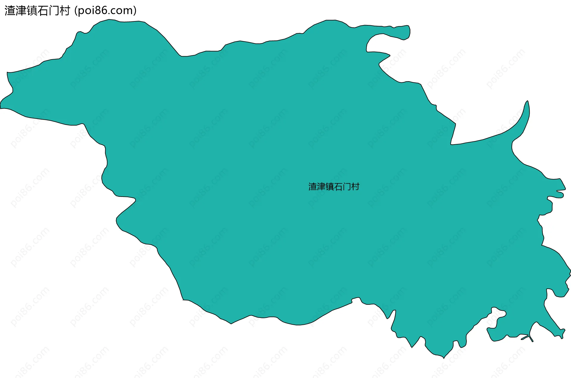 渣津镇石门村边界地图