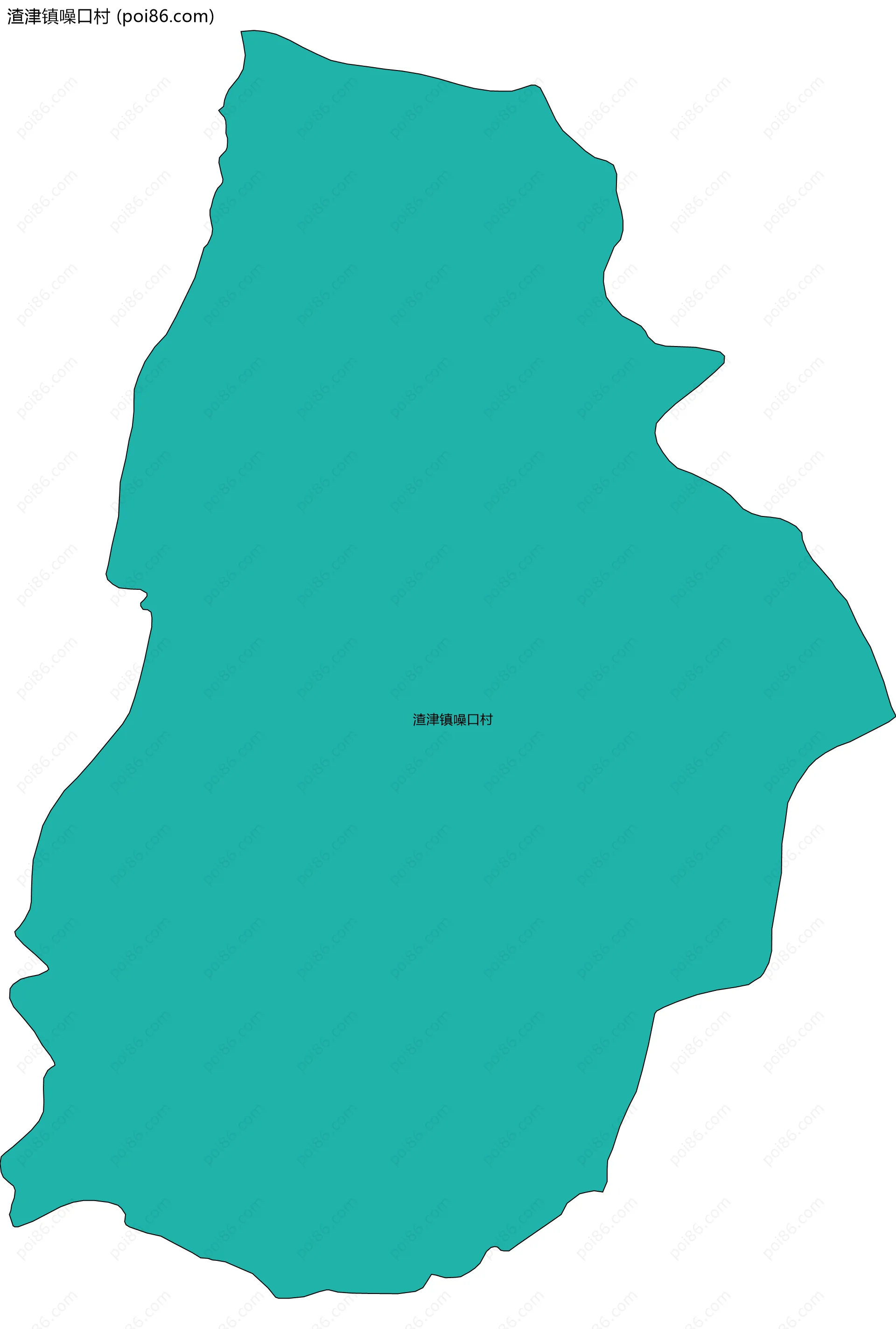 渣津镇噪口村边界地图