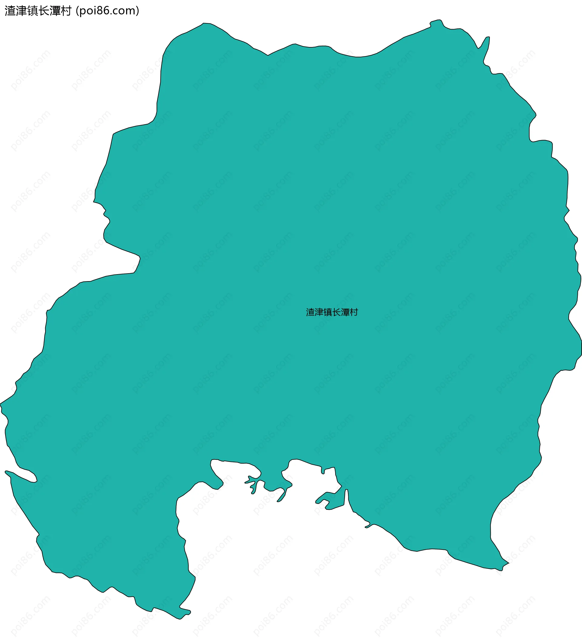 渣津镇长潭村边界地图