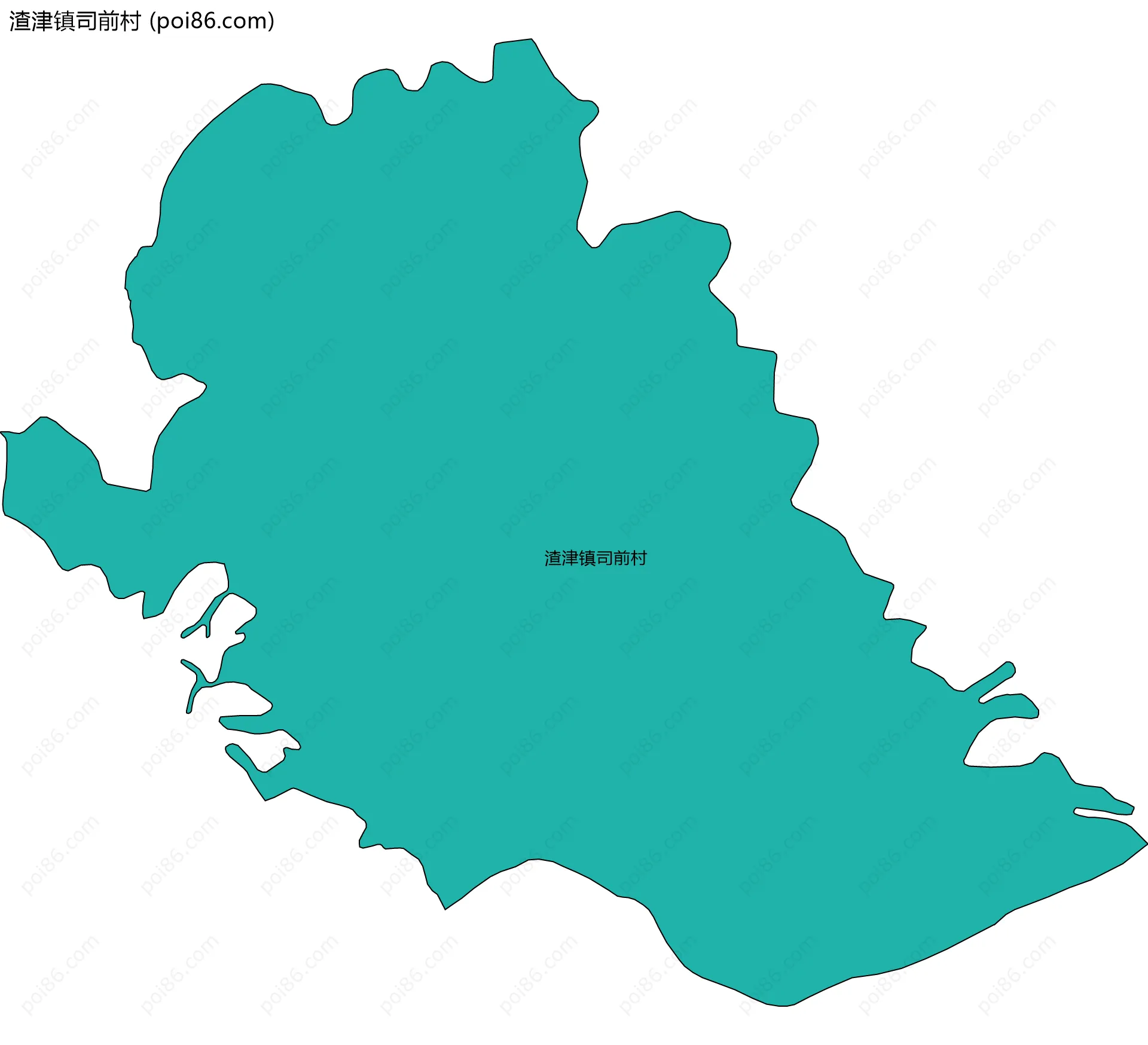 渣津镇司前村边界地图