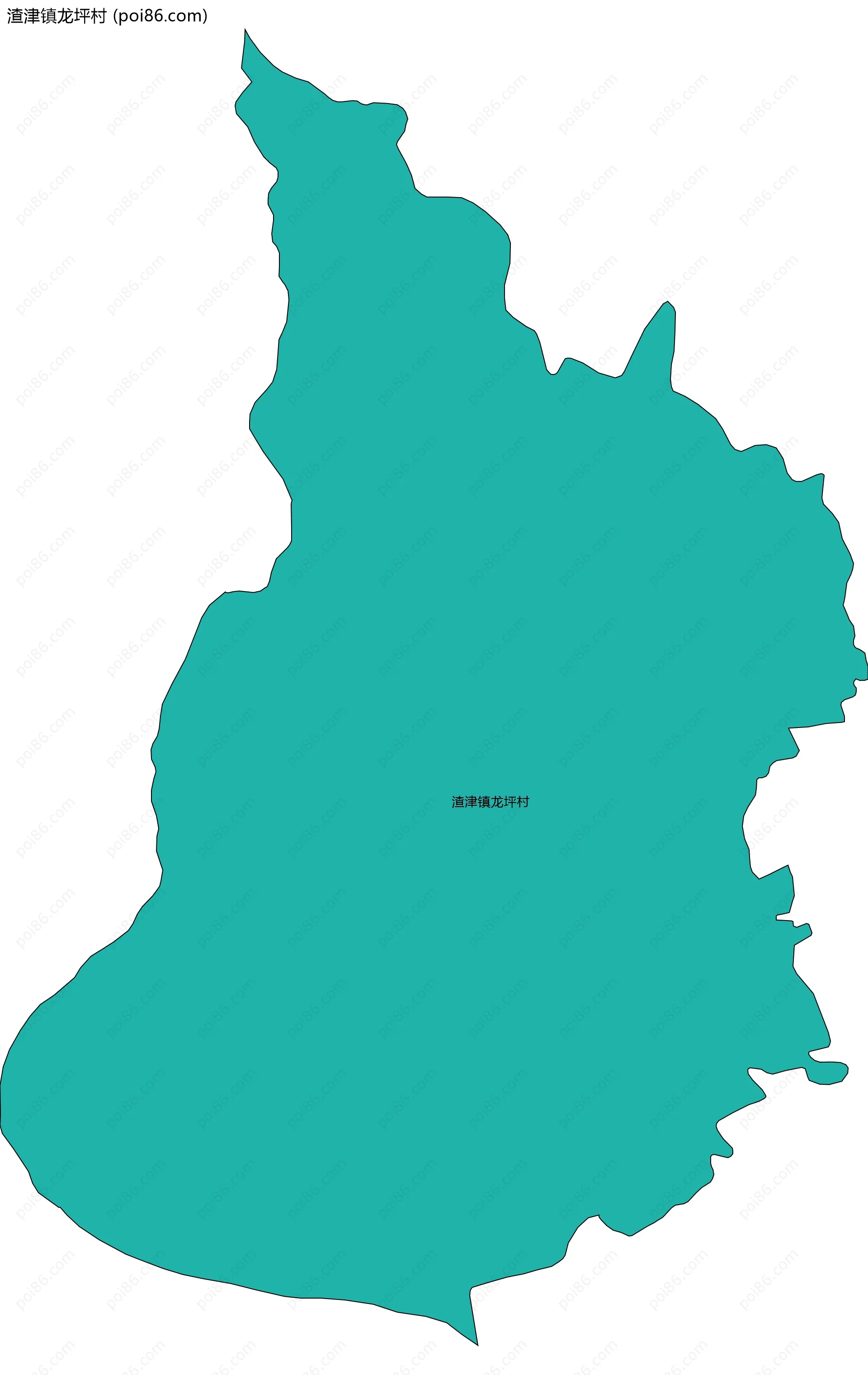 渣津镇龙坪村边界地图