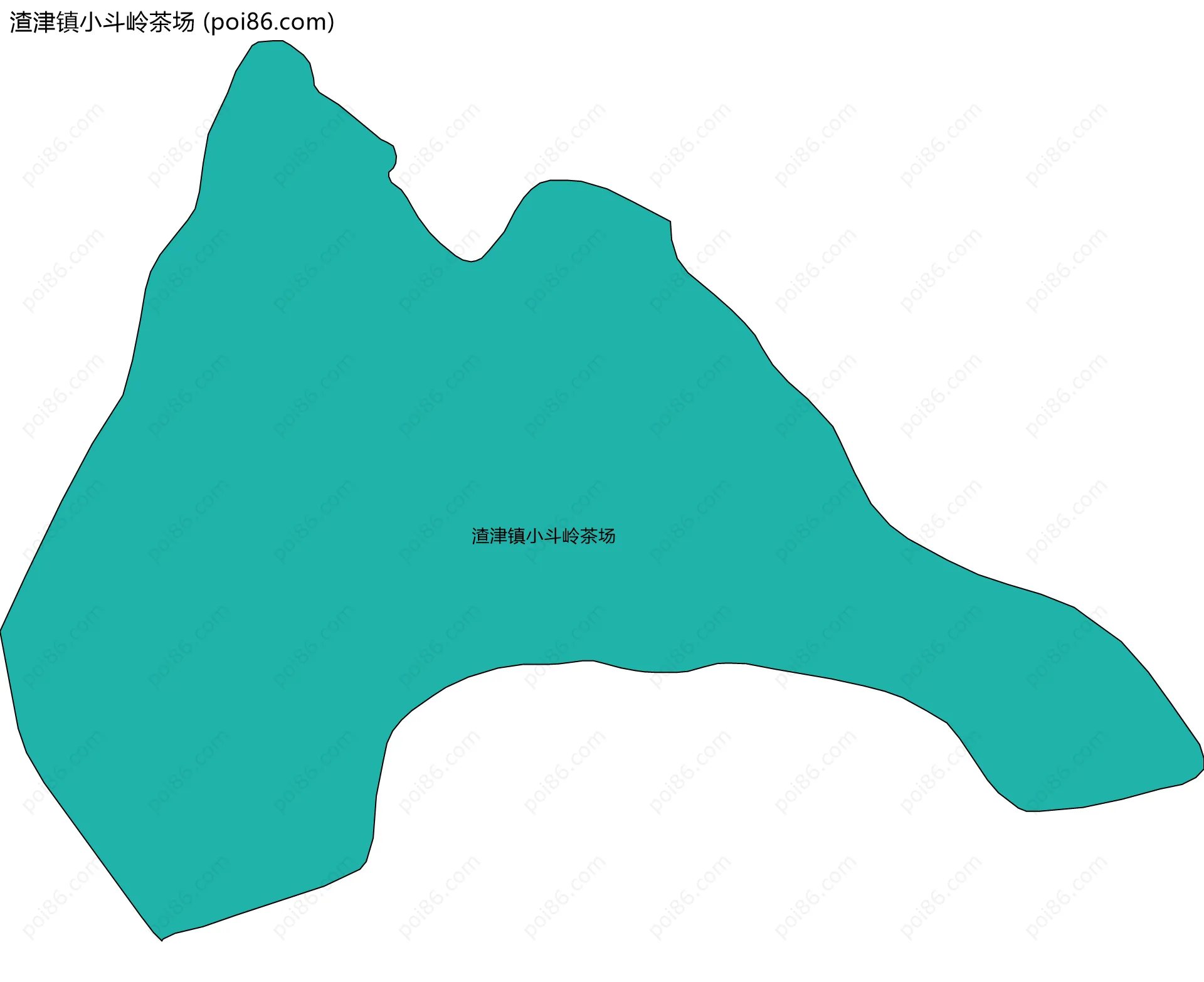 渣津镇小斗岭茶场边界地图