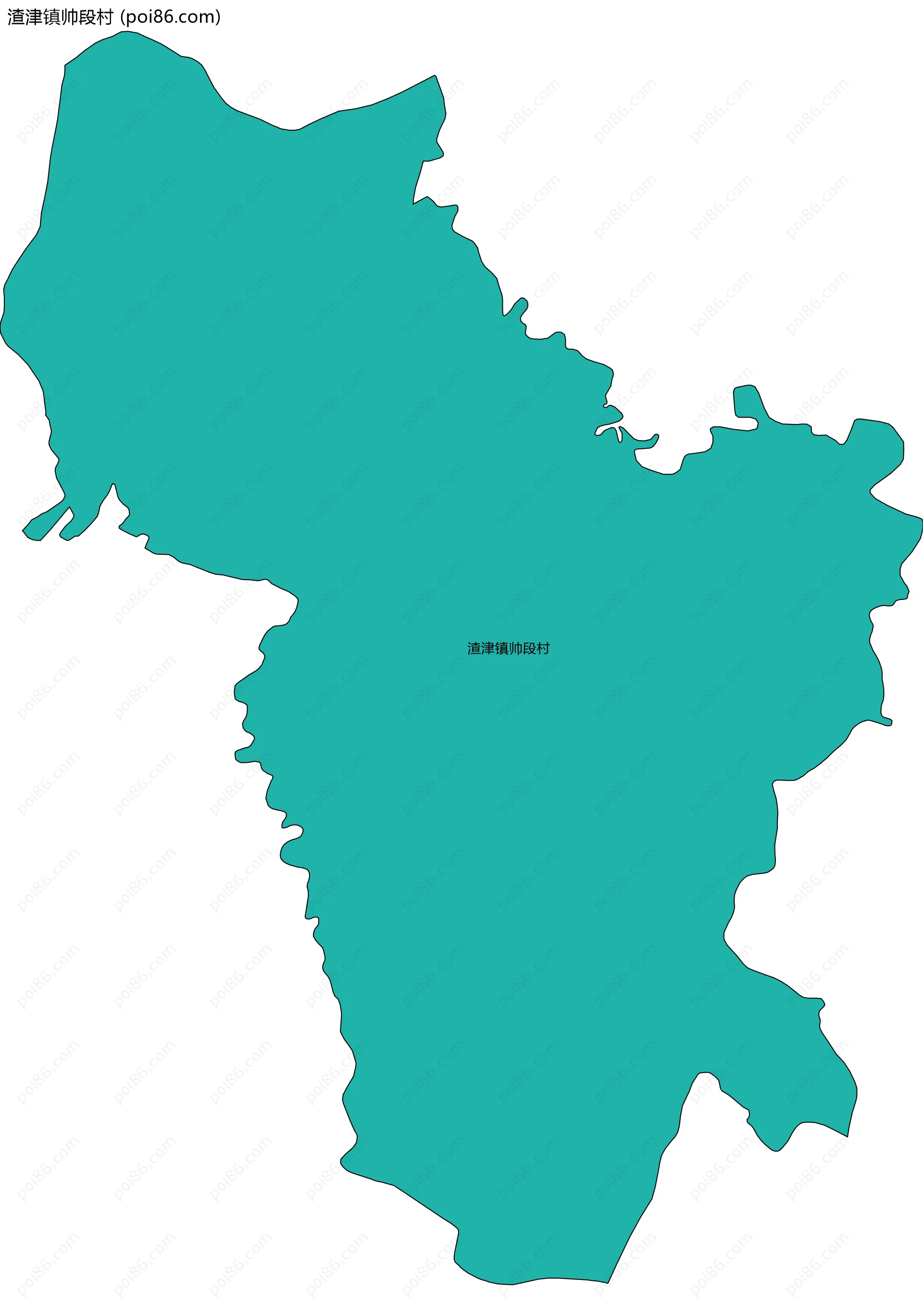 渣津镇帅段村边界地图