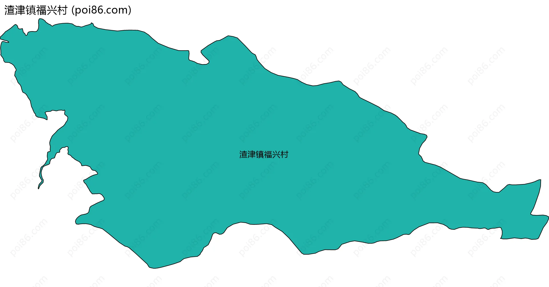 渣津镇福兴村边界地图