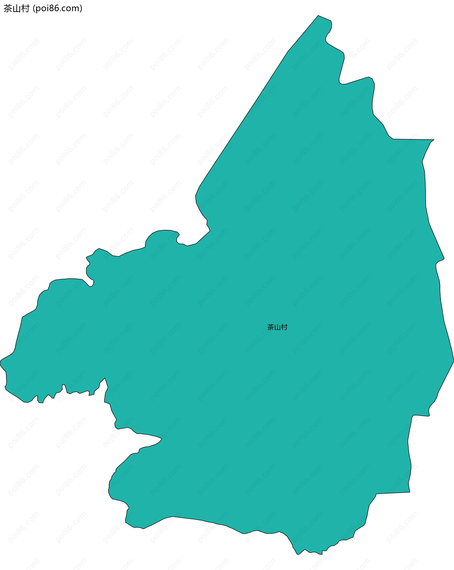 茶山村边界地图