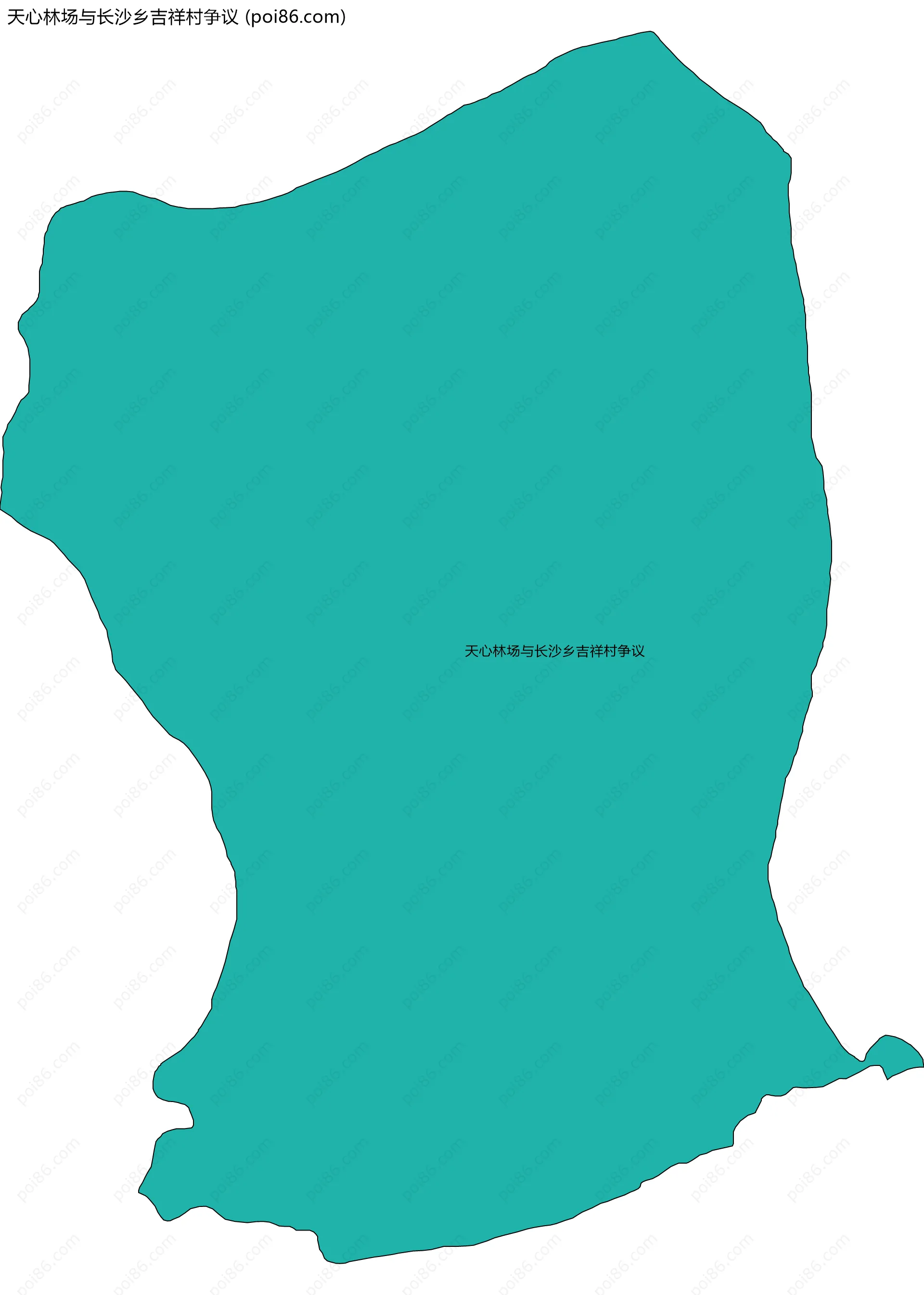 天心林场与长沙乡吉祥村争议边界地图
