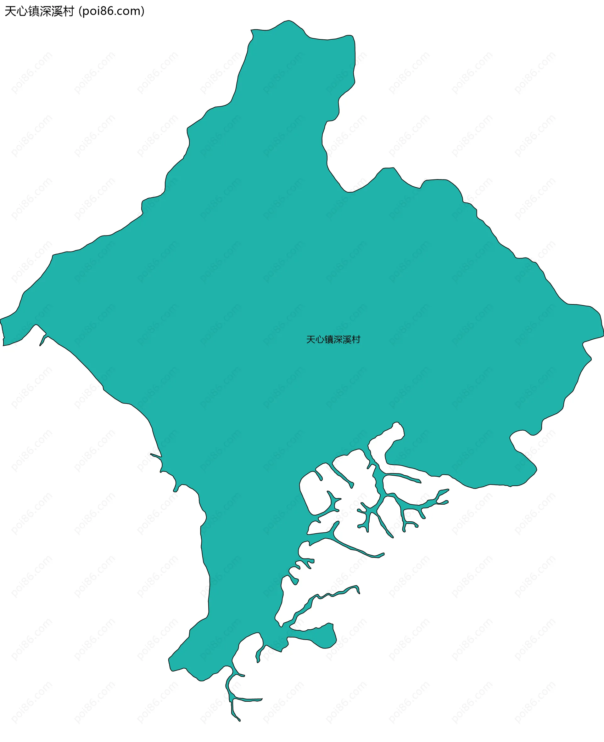 天心镇深溪村边界地图